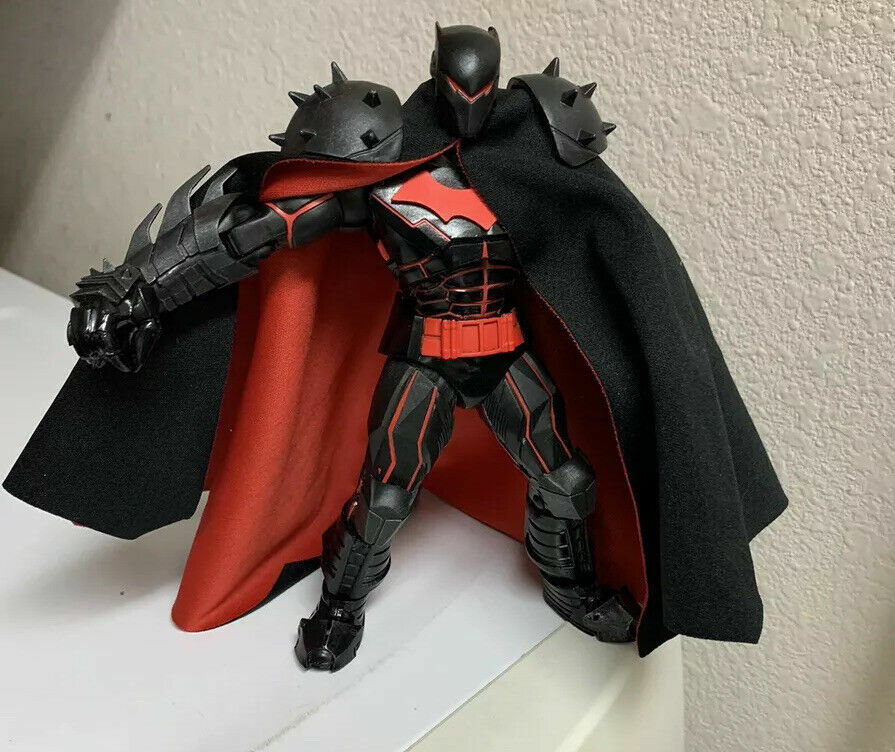 Custom Batman HellBat Mcfarlane Cloth CAPE ONLY 1:12 Dc Collectibles NOT FIGURE