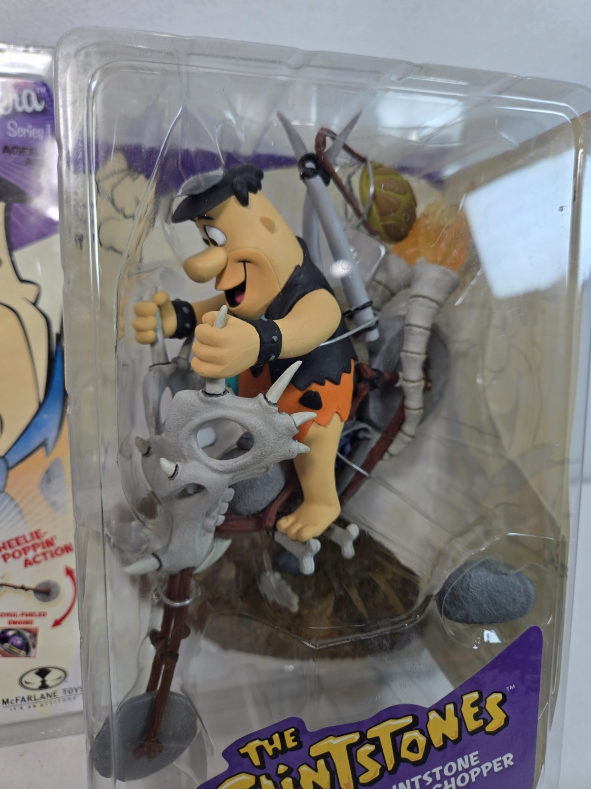Fred Flintstone On Chopper Action Figure BNIB McFarlane / Hanna Barbera
