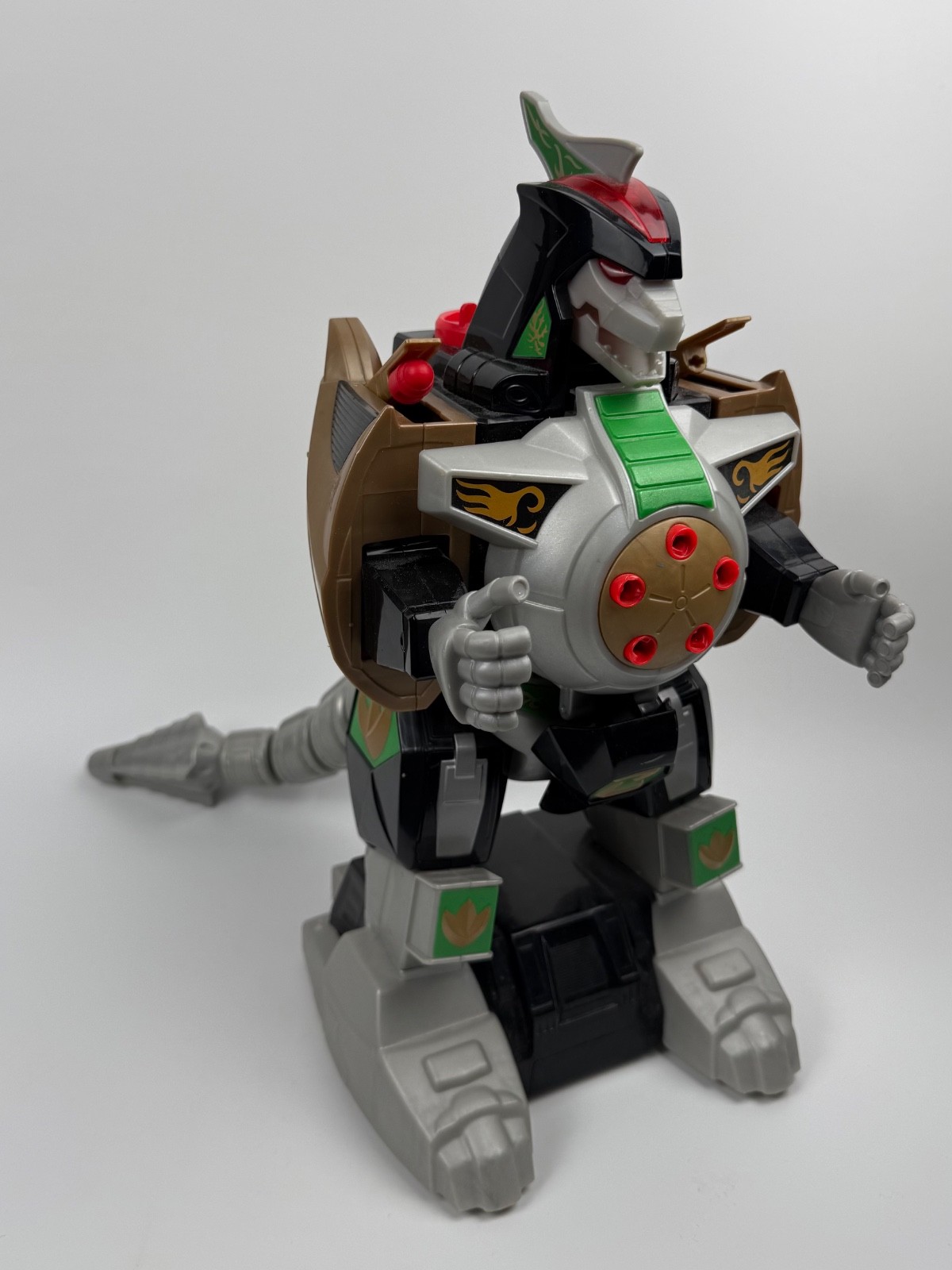 2015 Imaginext Power Rangers Mighty Morphin Green Dragonzord 16&Prime; Tested Works