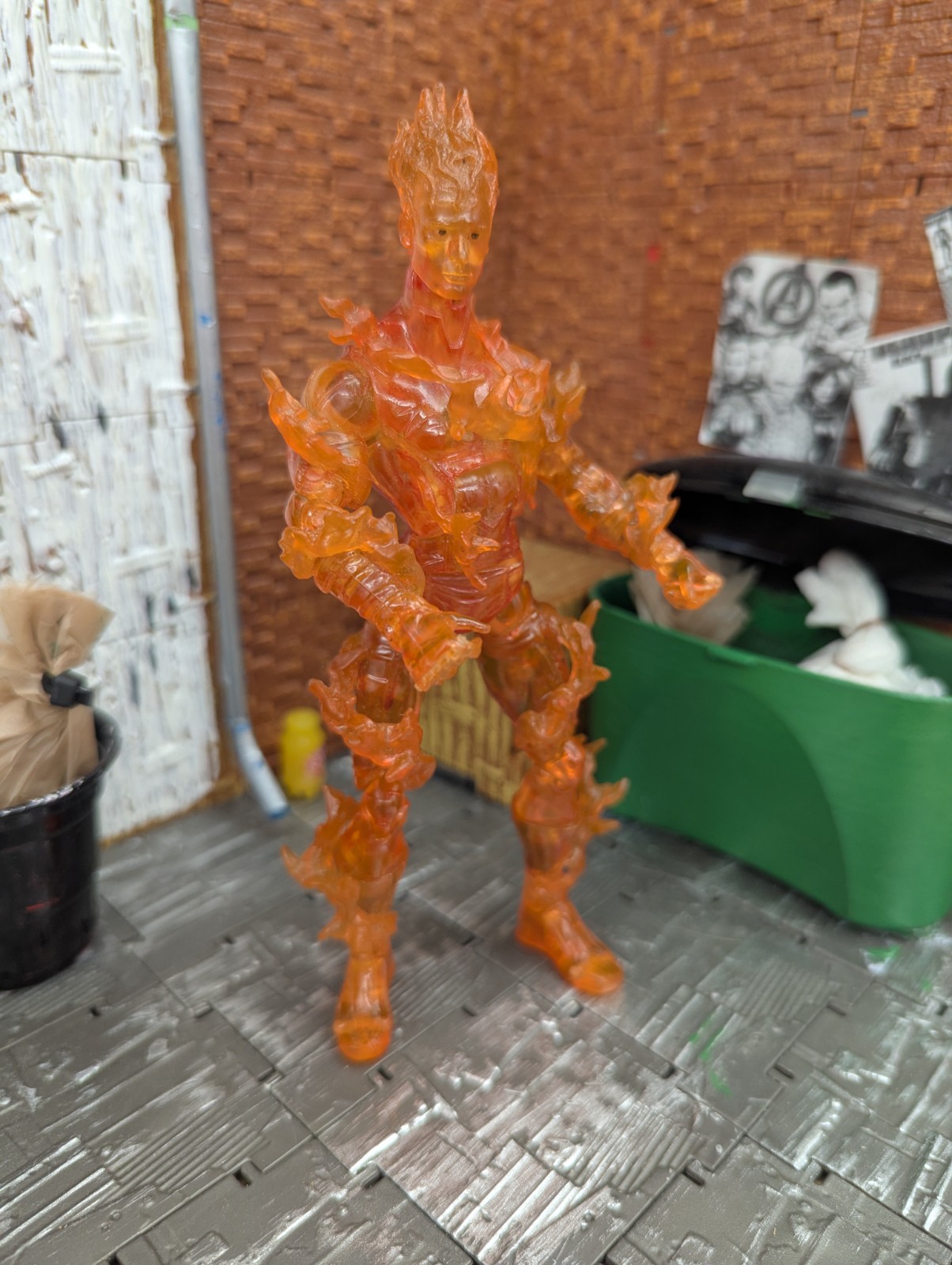 Human Torch Marvel Legends Fantastic Four Movie loose 6&Prime; Toybiz Johnny Storm