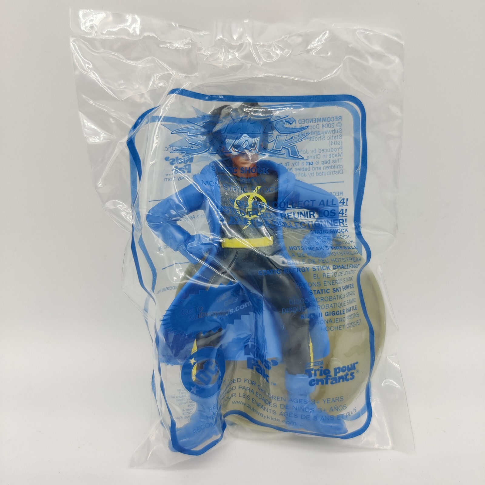 DC Comics Static Shock Subway Complete Set Of 4 Toys NEW In Package 2004