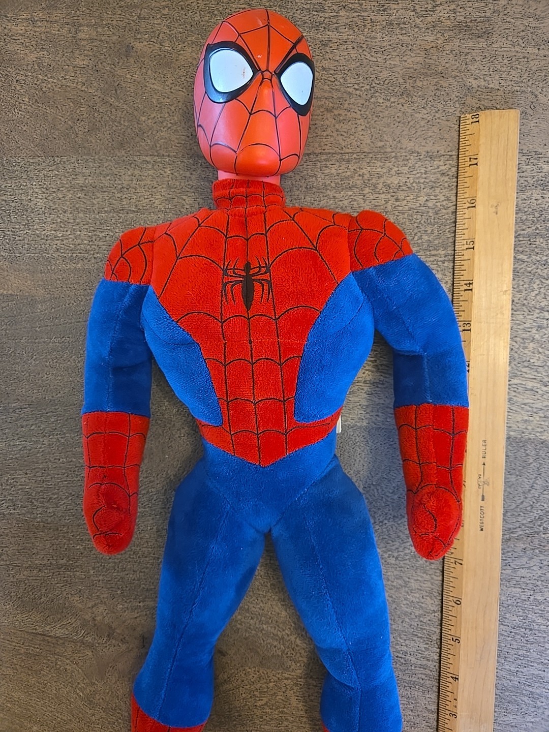 2015 Marvel Spiderman plush doll Talking Plastic Head Action Figure 20” Works