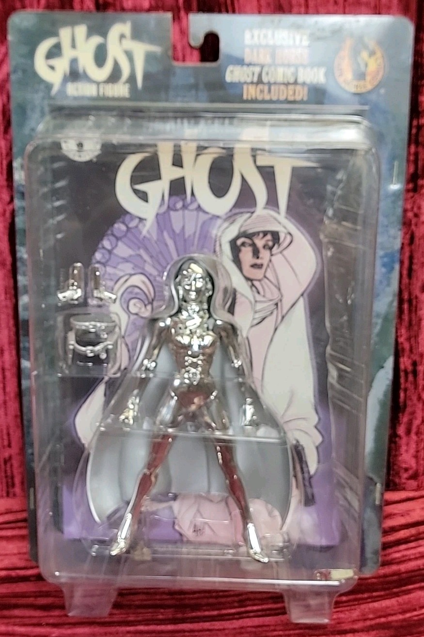 Vintage Dark Horse Comics Ghost Action Figure with Comic Book 1998 New