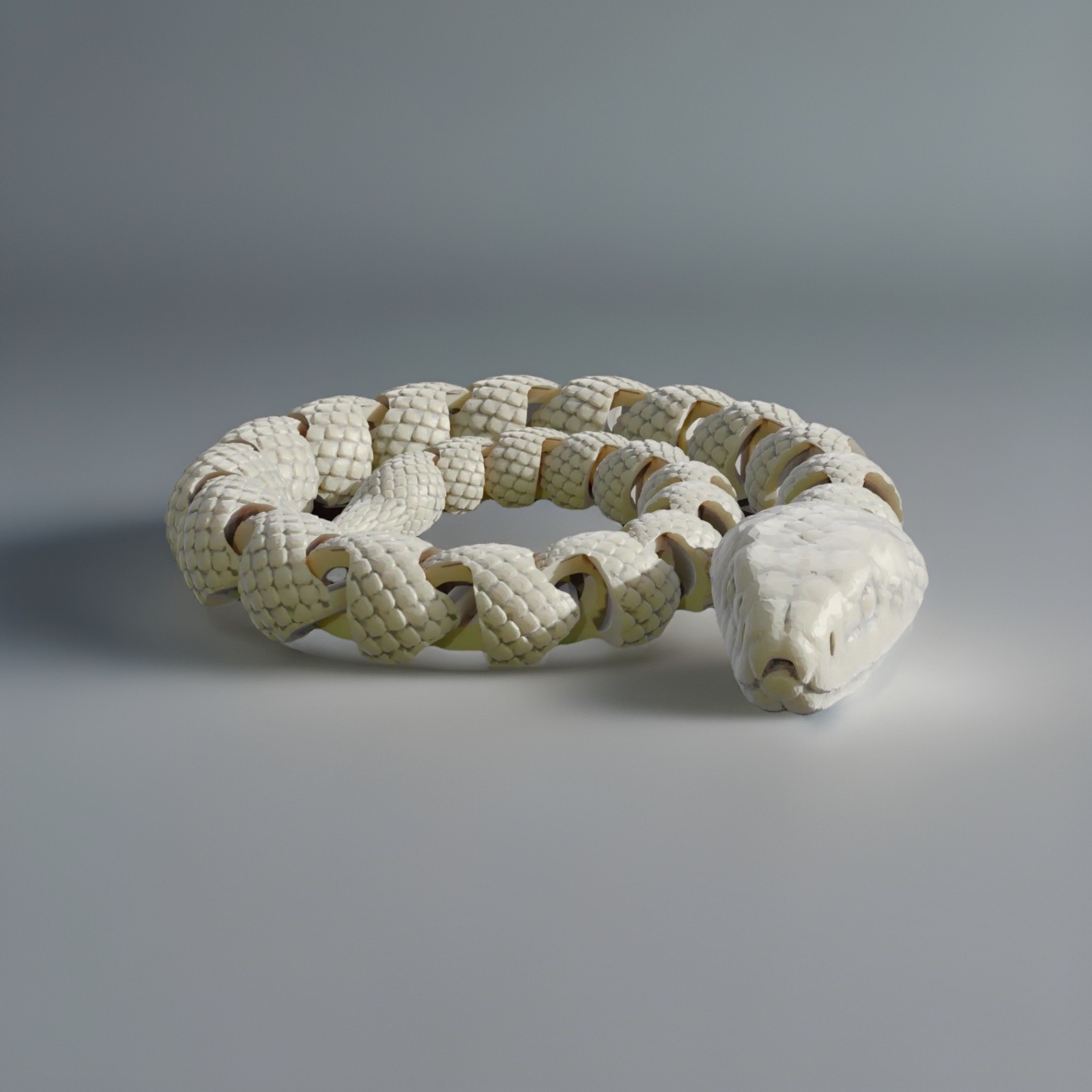 Flexi Snake Articulated Toy- 8 Inches – Stone Grey