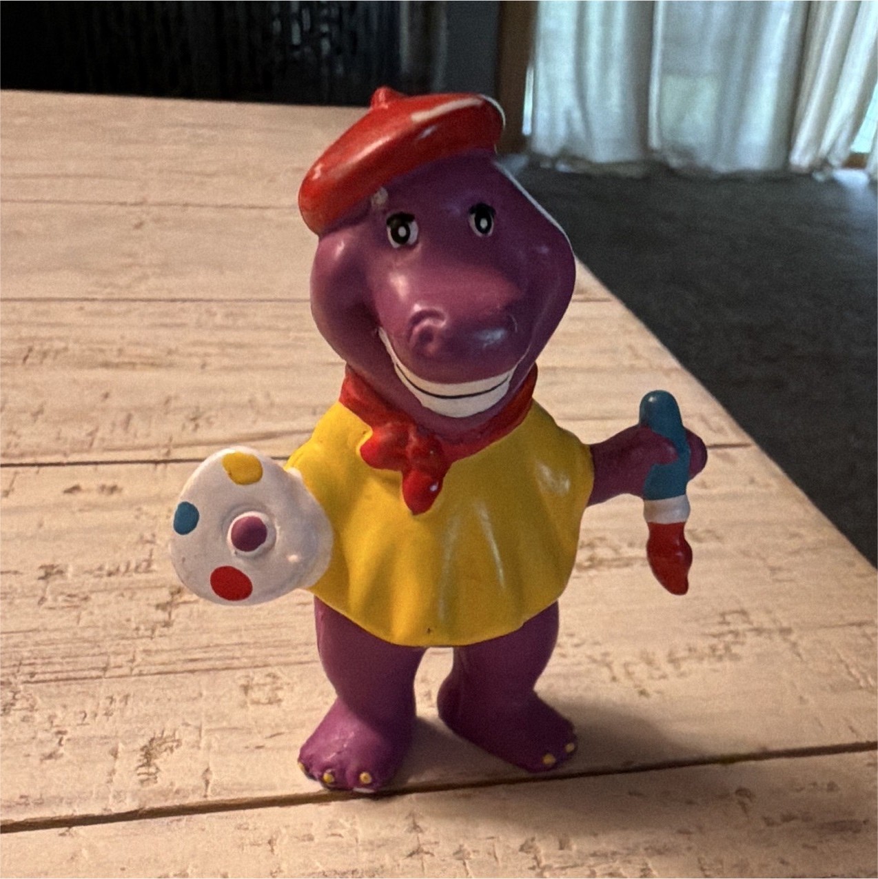 Lyons Group Barney & Friends Barney Dinosaur Figure, Plastic, Hat