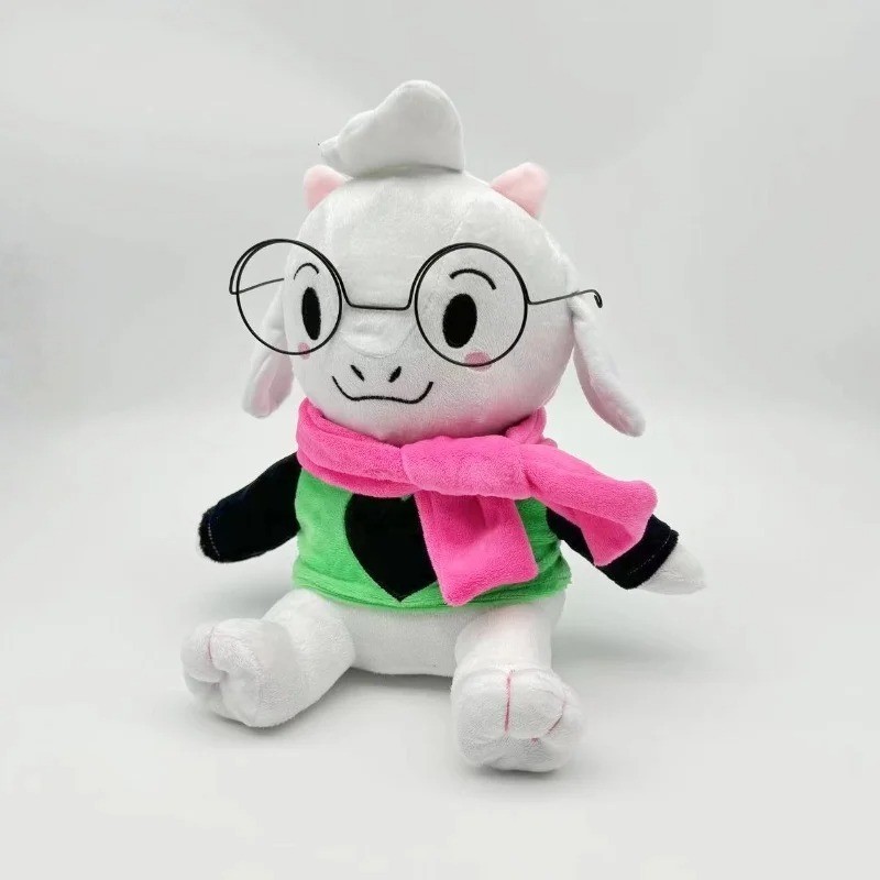 Deltarune Ralsei Plush With No Hat green Fur Glasses & Scarf Fashion Plush Toy