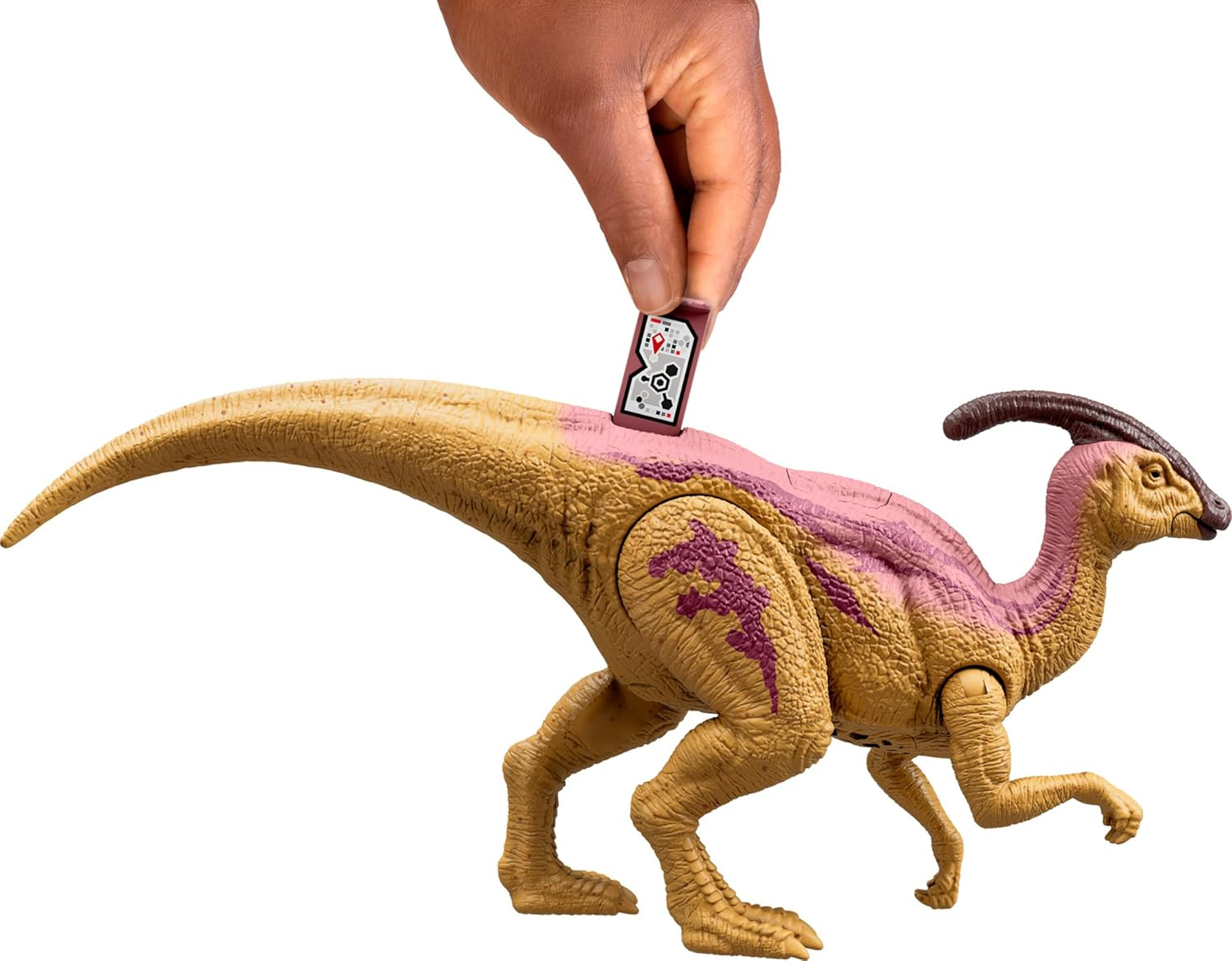 Jurassic World Wild Roar Dinosaur Action Figure, Parasaurolophus with Glowing Sp