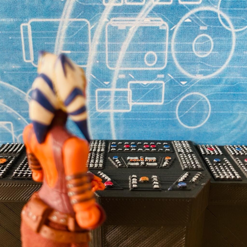 Custom Sci-Fi Tactical Screen / Computer for 3.75 IN (1:18) Figure Diorama
