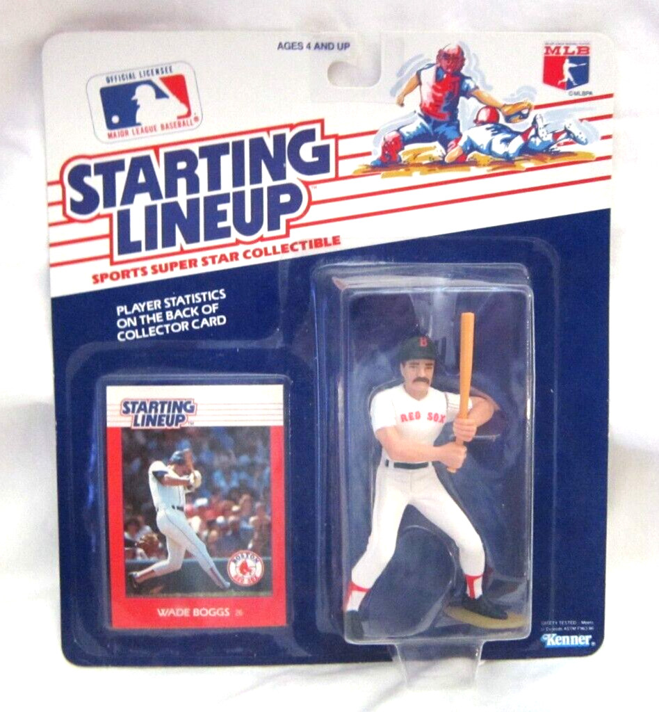 WADE BOGGS RC 1988 STARTING LINE-UP SLU ROOKIE FIGURE&ROOKIE CARD!RED SOX 3B RC