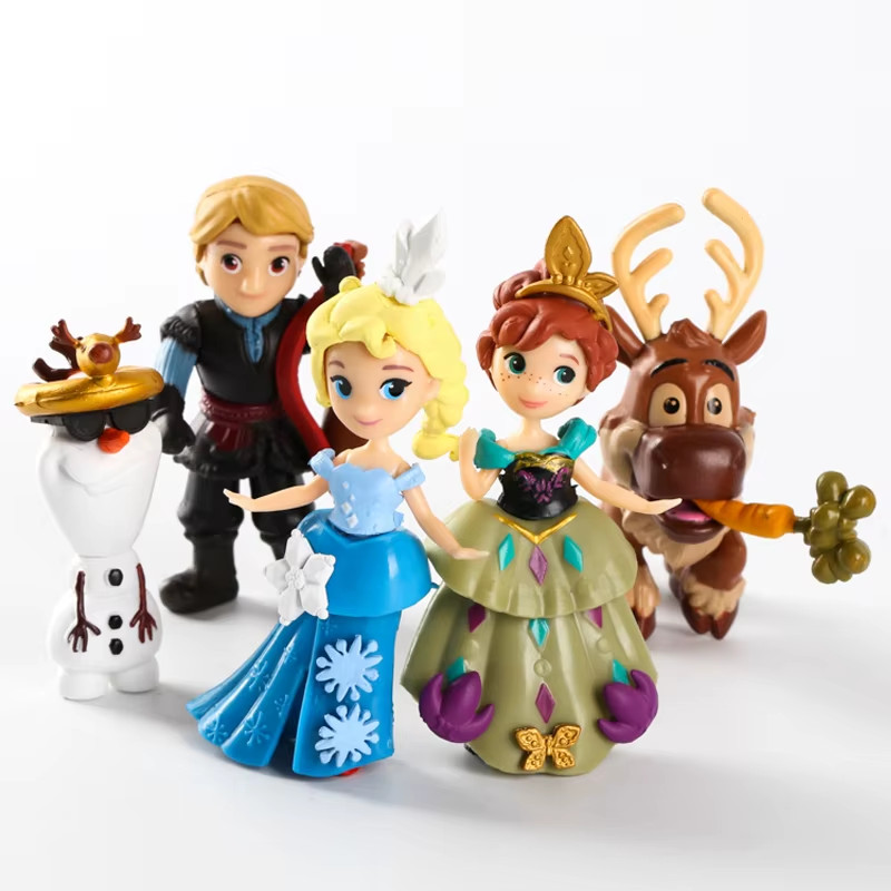 Frozen Action Figures Set – Elsa, Anna, Olaf, Sven, Kristoff Cake Decor 5Pcs