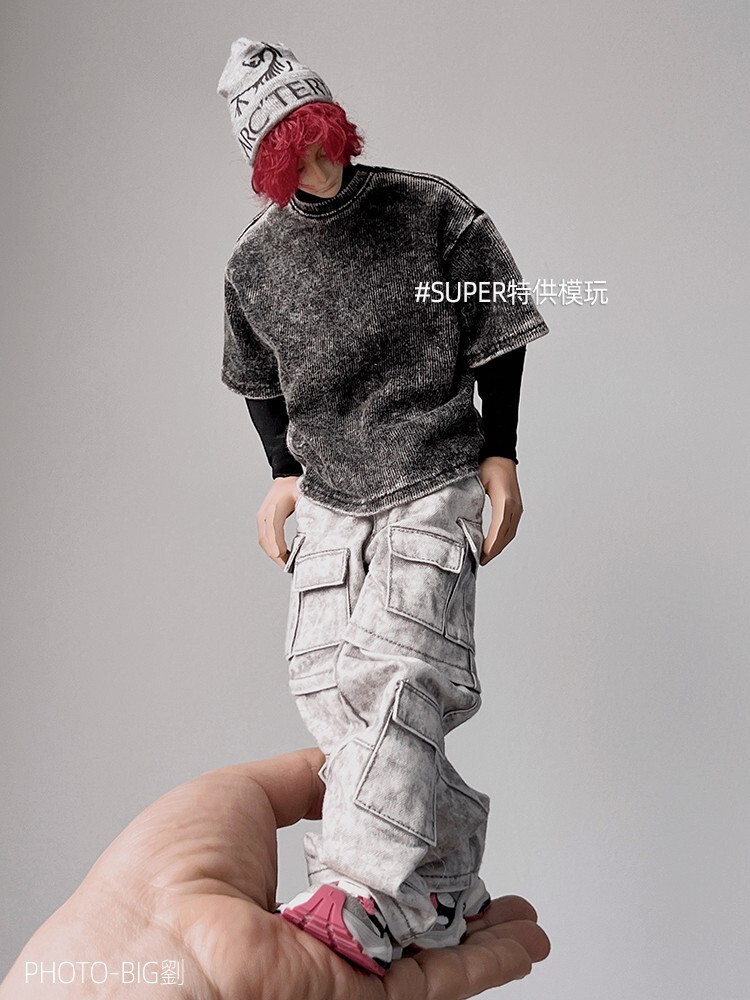 1/6 Gray Elasticity Knitting Hat Model Toys Fit 12&Prime; TB Woman Action Figure Head