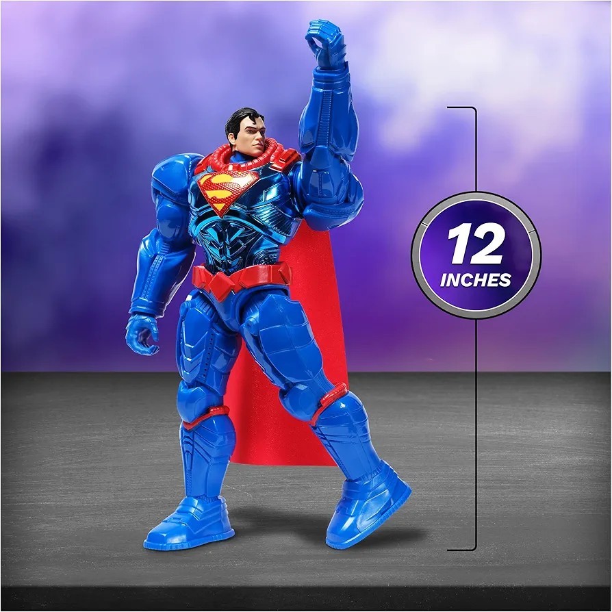 DC Comics, Metal Force Superman Action Figure, 12-Inch Super Hero Collectible