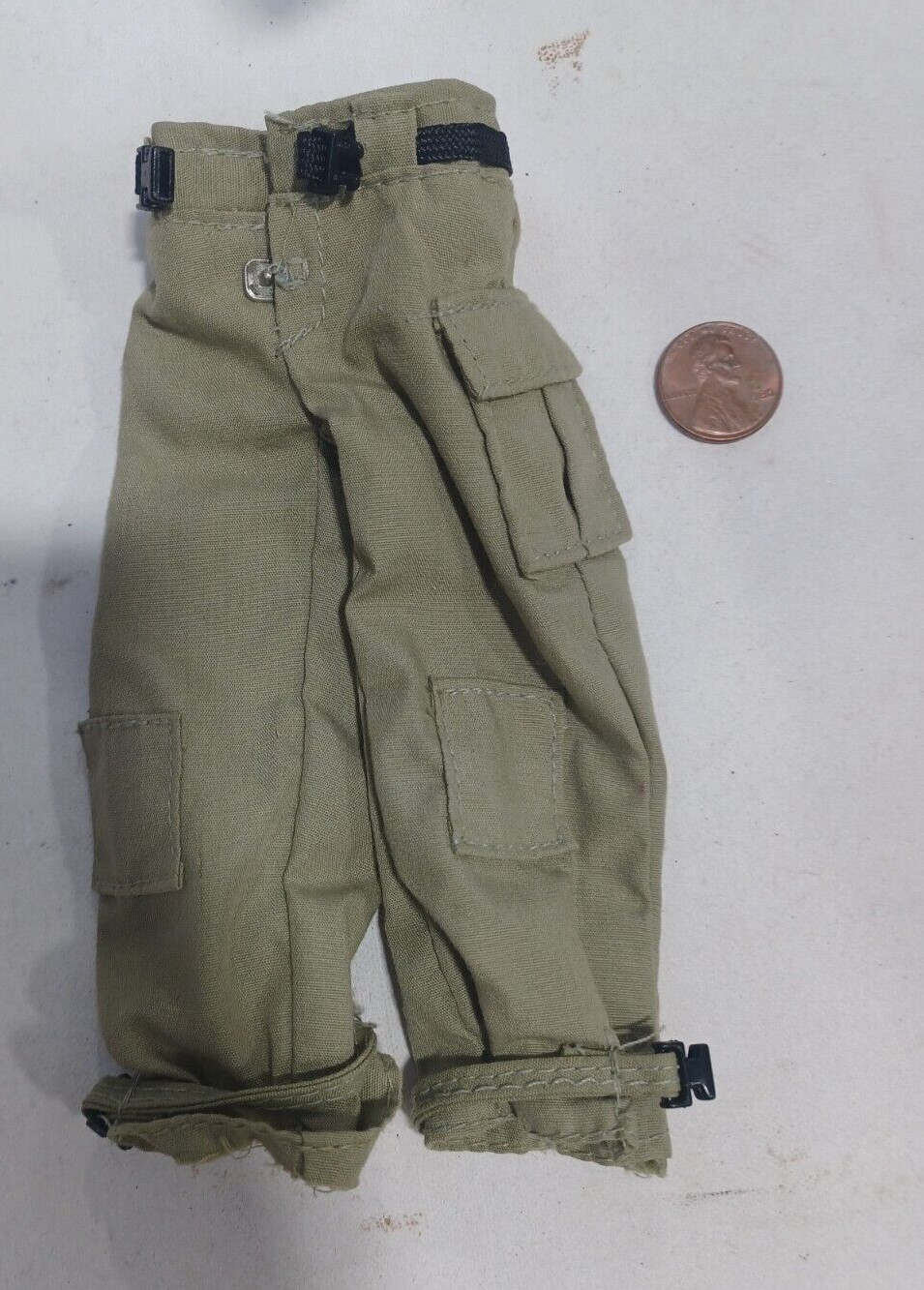 Light Green Cargo Flight Pants with Belt & Ankle Straps for 12&Prime; Figure GC-359