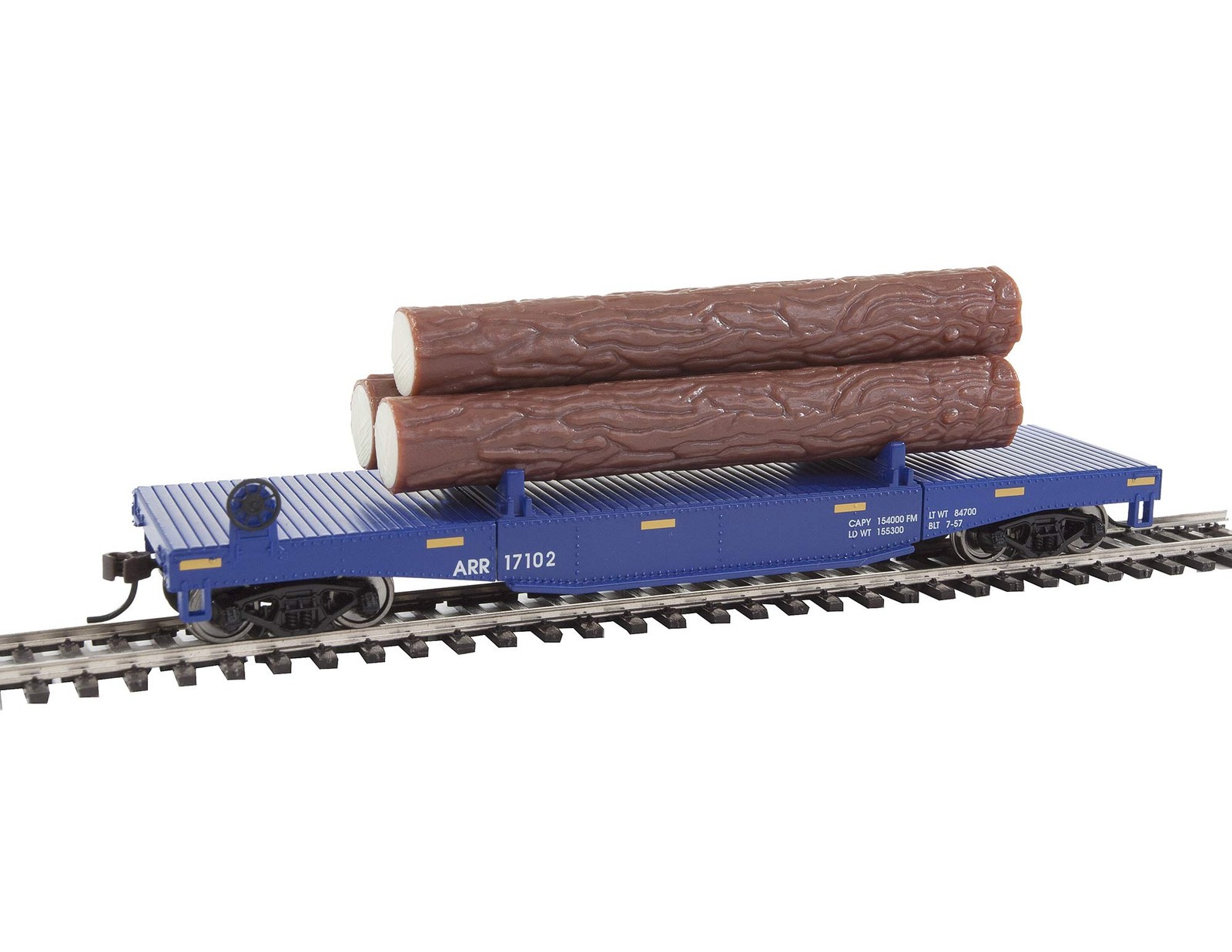 Trainline Log Dump Car 3 Logs Alaska Railroad #17102 HO Scale Model 9311770