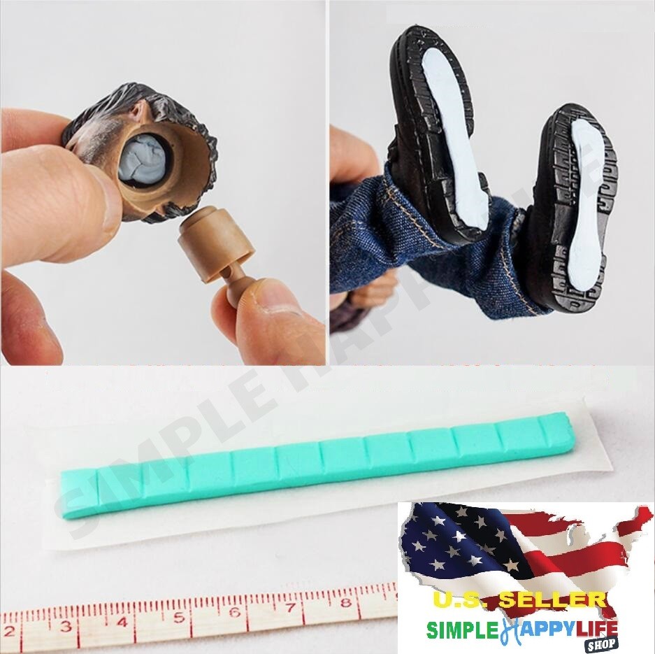 12 PCS Reusable & Revocable Adhesive Universal Clay For 1/6 Figure Neck Connect