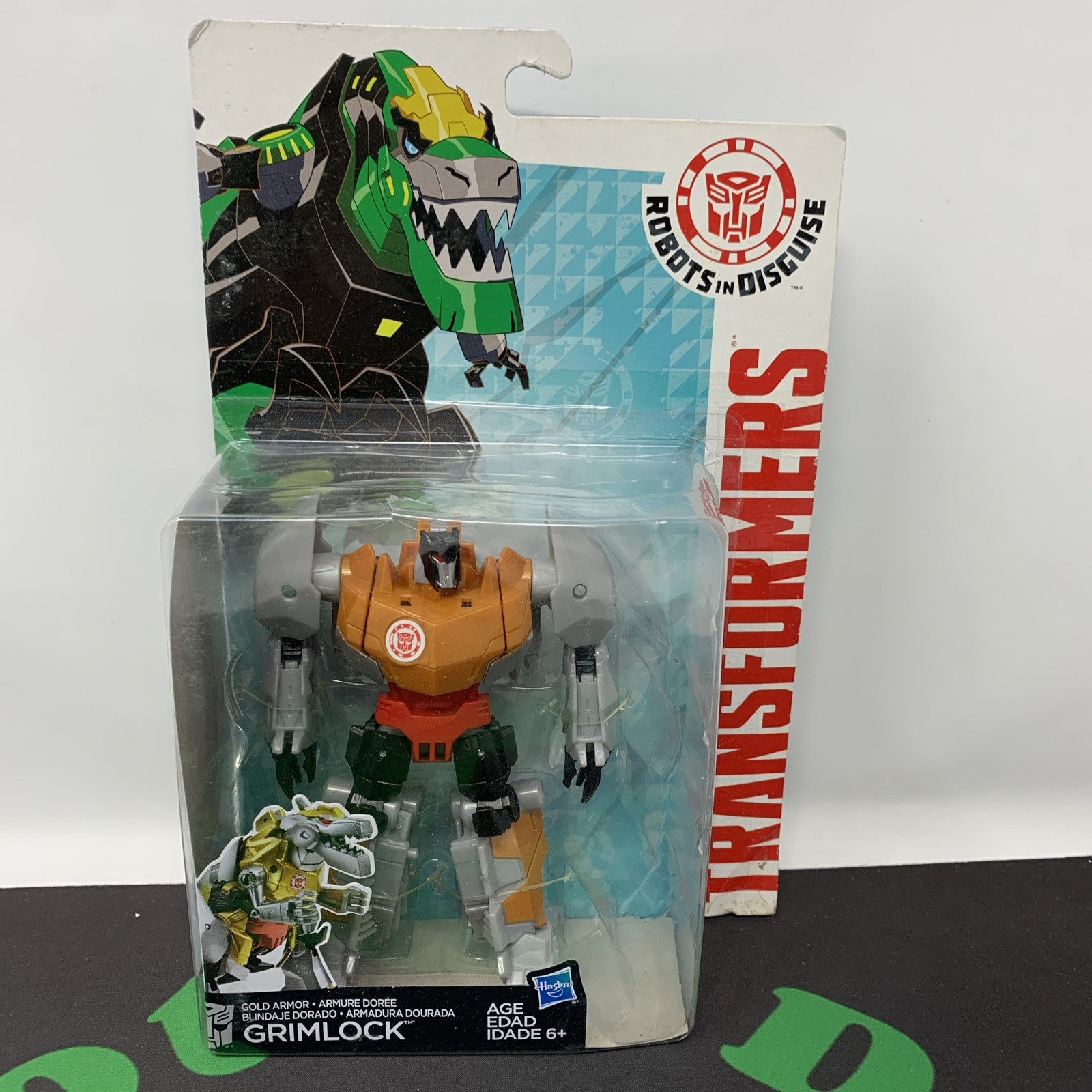 Transformers Robots In Disguise Gold Armor Grimlock Action Figure 2014 Hasbro