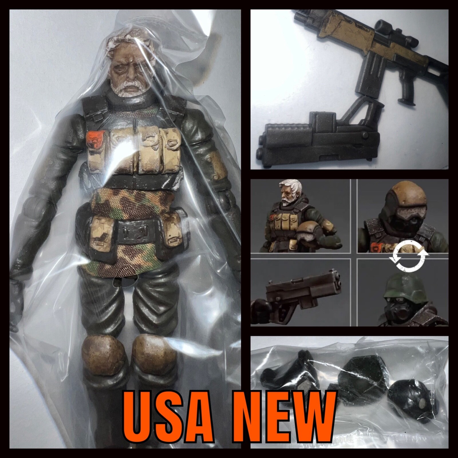 USA* NEW MIP Acid Rain WALK IN PARK set BOB Bucks Team 1:18 3.75&Prime; GI Joe Figure