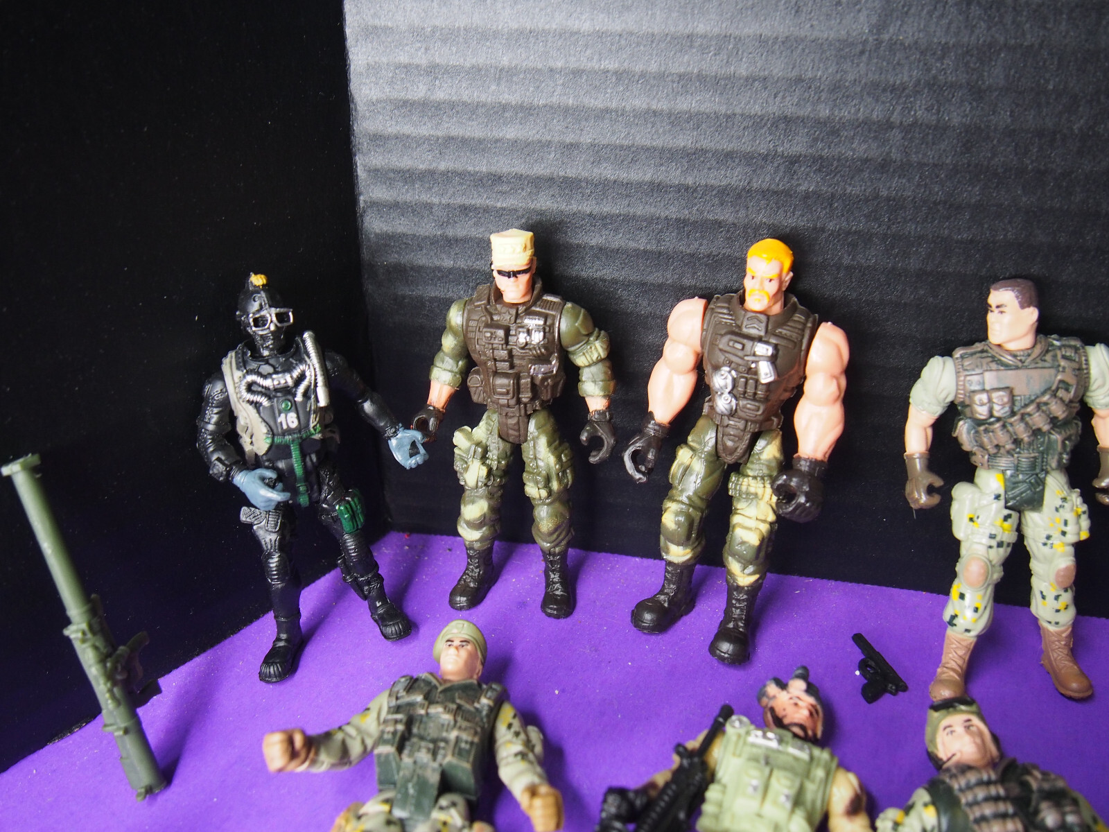 LOT 18 The Corps Action Figures Weapons and more as shown
