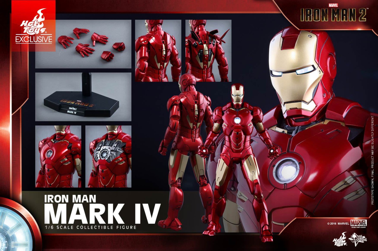 Hot Toys MMS338 Iron Man Mark IV Exclusive 1/6 Scale Figure Marvel