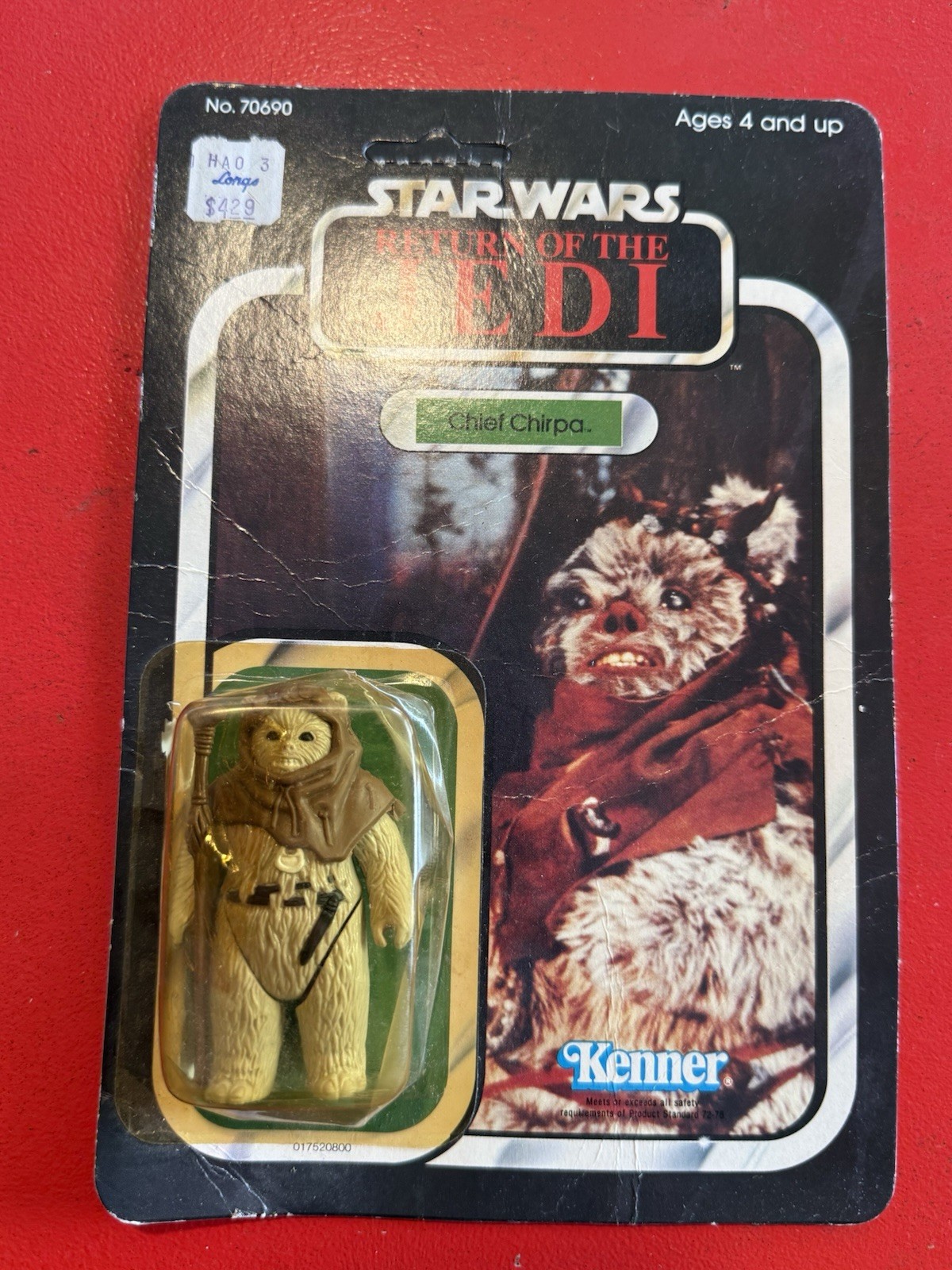 1983 Kenner STAR WARS Return of the Jedi CHIEF CHIRPA New, Unpunched
