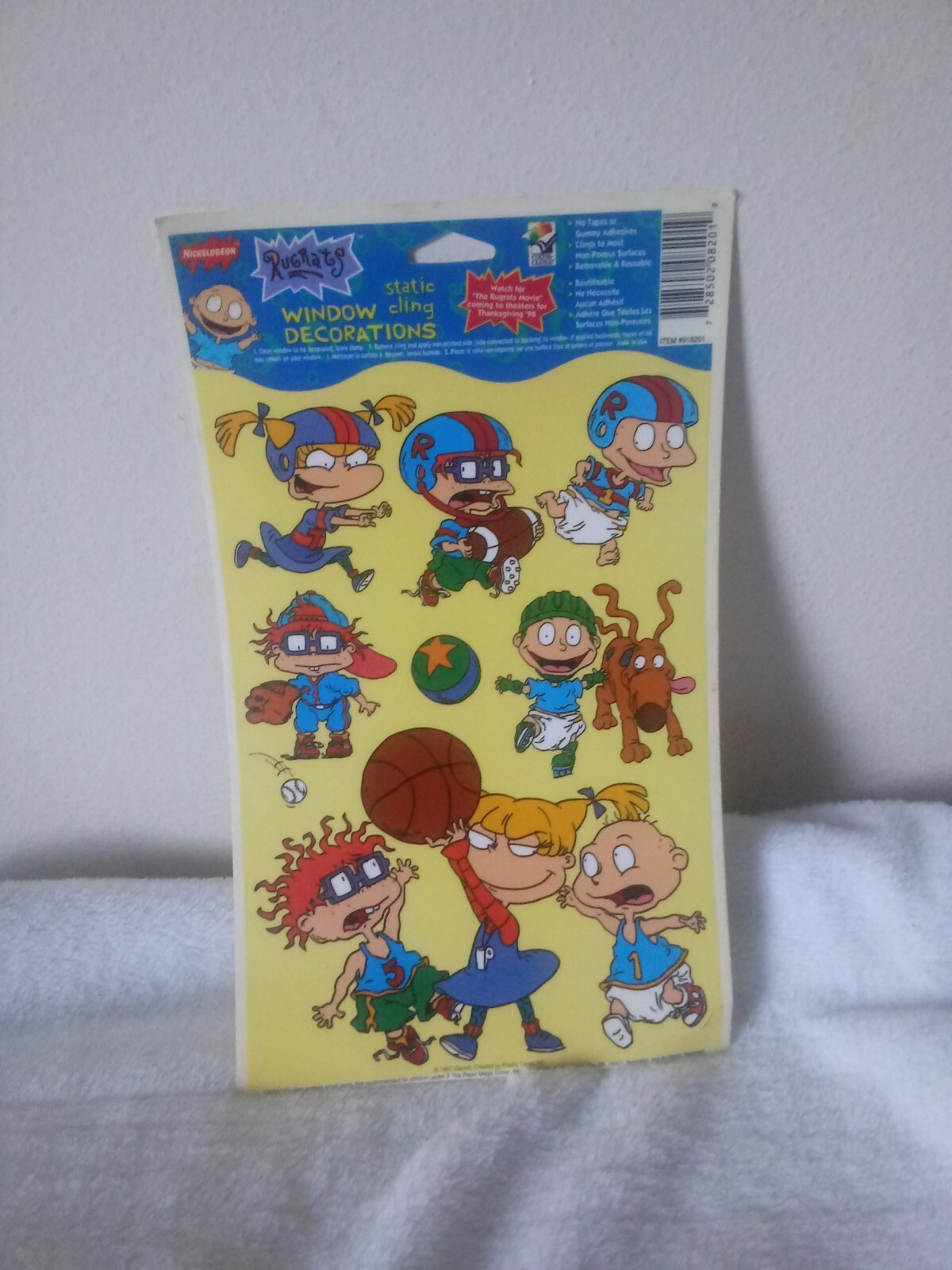 1997 Nickelodeon Rugrats Window Decals – Tommy,Angelica,Reptar,Phil NEW