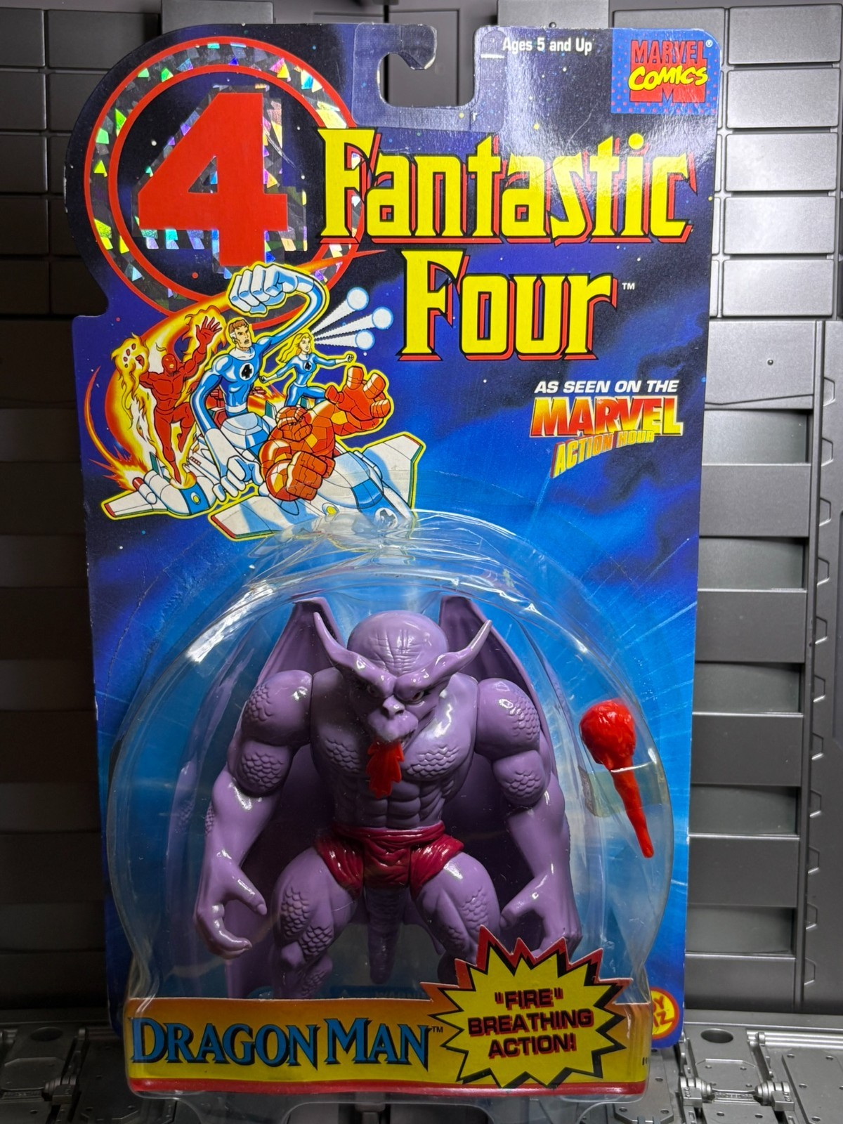 DRAGON MAN – Marvel Action Hour – ToyBiz – 1995 NEW Fantastic 4 Fire Breathing