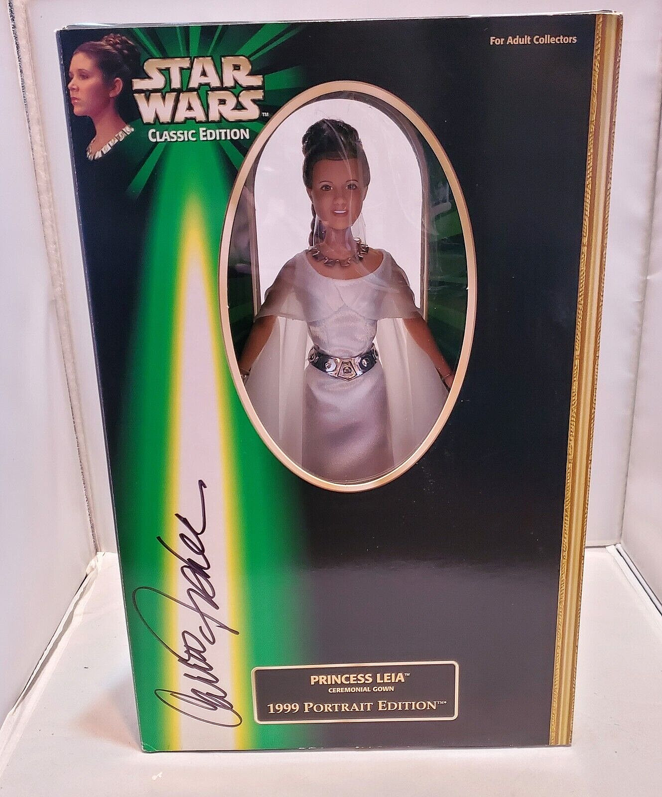 Star Wars Carrie Fisher Princess Leia Signed 1999 Portrait Doll JSA LOA