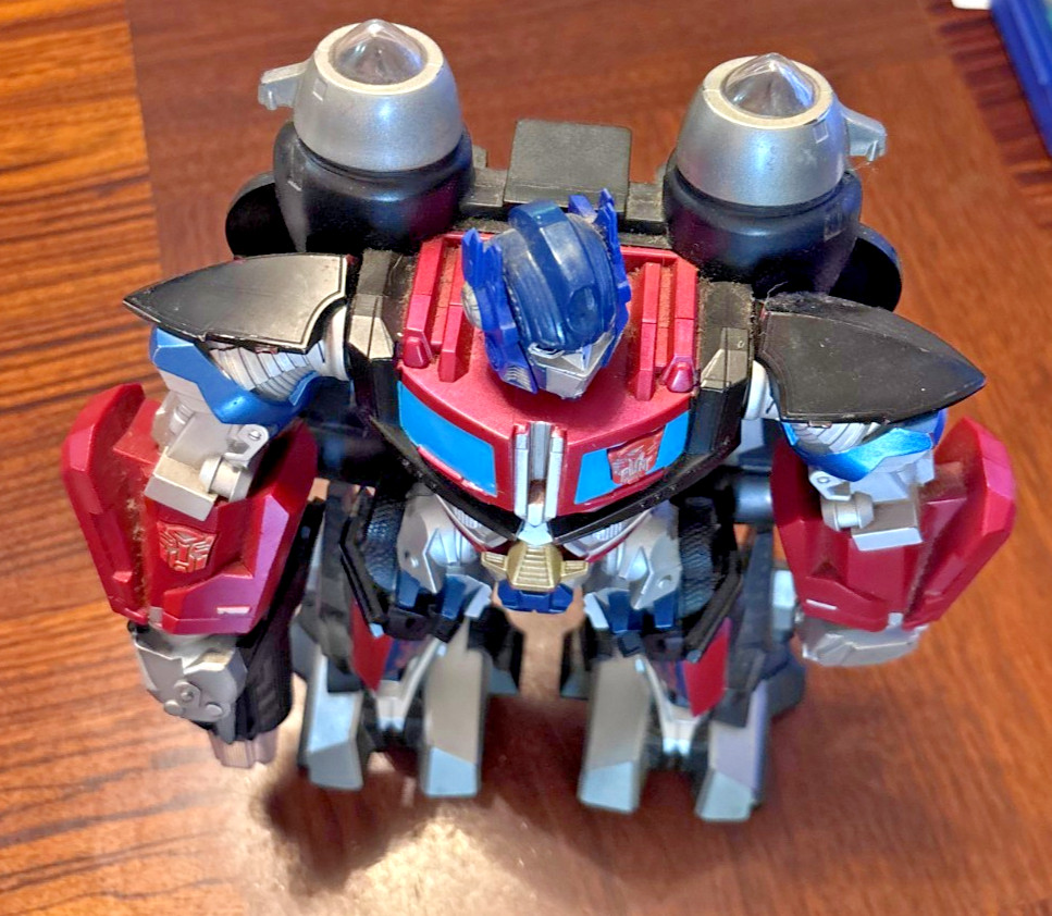 Optimus Prime Mega Power Bot Transformers Light-Up Talking Works 12&Prime; Fly 2008