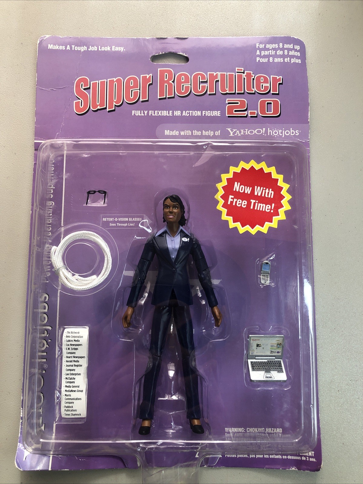 Yahoo! Hotjobs 2007 Super Recruiter 2.0 Female 6&Prime; Action Figure **Box Condition*