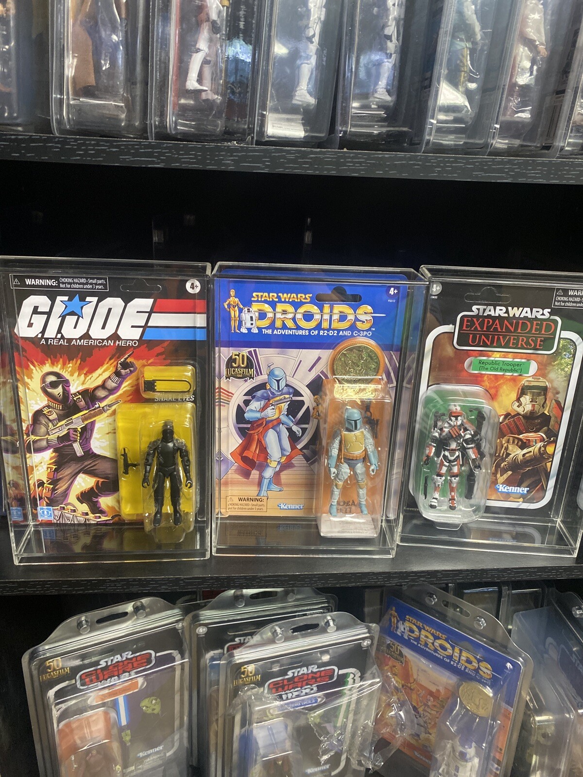 1 Star Wars Acrylic Display Case Kenner & vintage collection/GI Joe3.75&Prime;