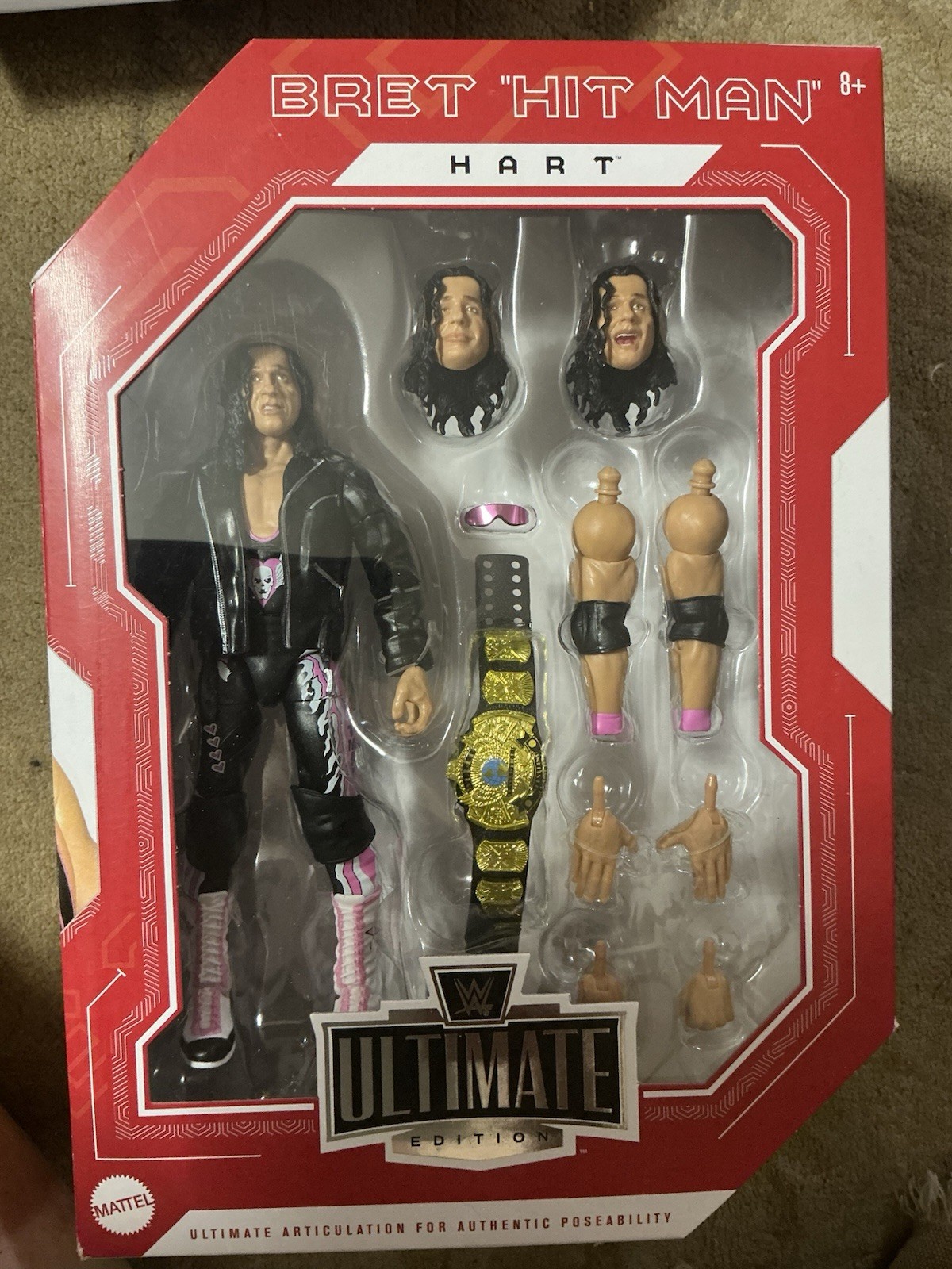 WWE Ultimate Edition Monday Night Wars Bret &lsquo;The Hitman&rsquo; Hart Figure MIP!