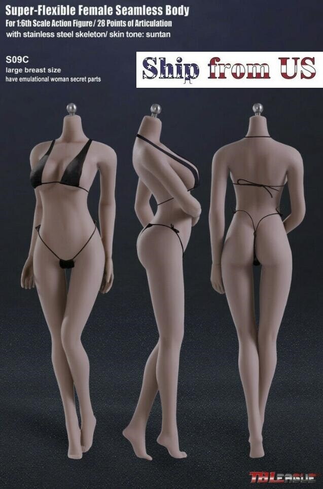 PHICEN S09C 1/6 Super Flexible Seamless Female Body L Bust SUNTAN