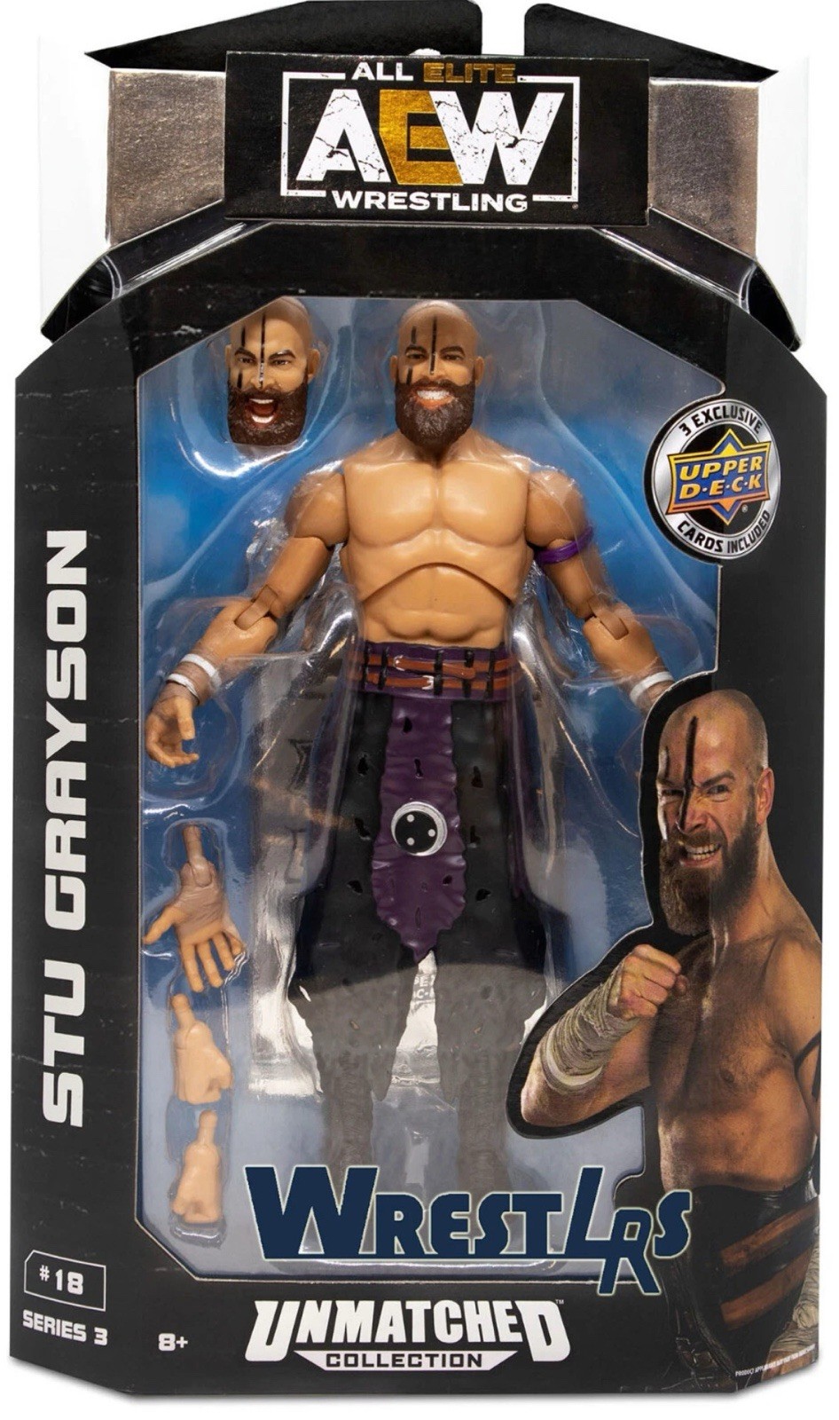 AEW All Elite Wrestling Stu Grayson Unmatched Series 3 Figure w/ Card NEW
