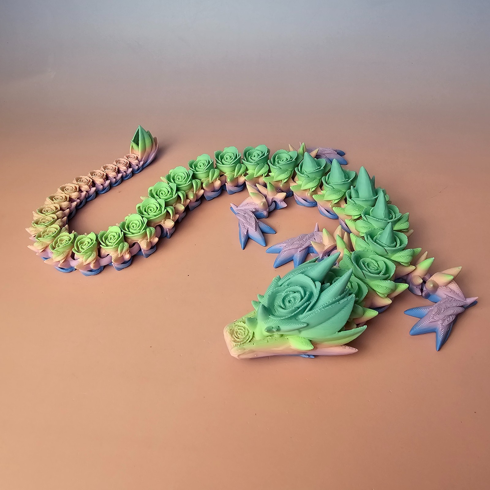 Rose Dragon 3D Printed