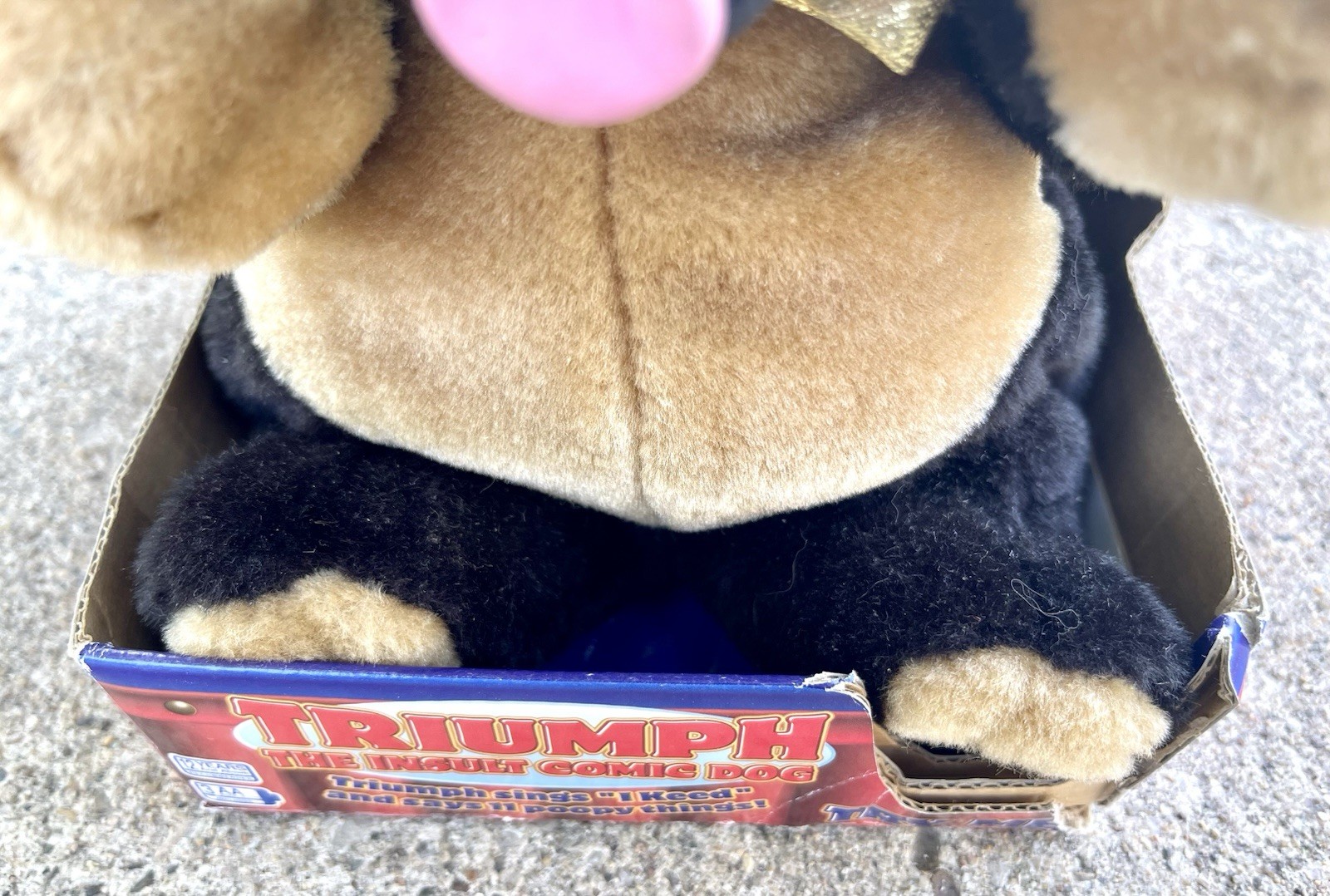 TRIUMPH THE INSULT COMIC DOG TALKING PLUSH W/ BOX UNTESTED AS-IS GEMMY-NO DVD!!