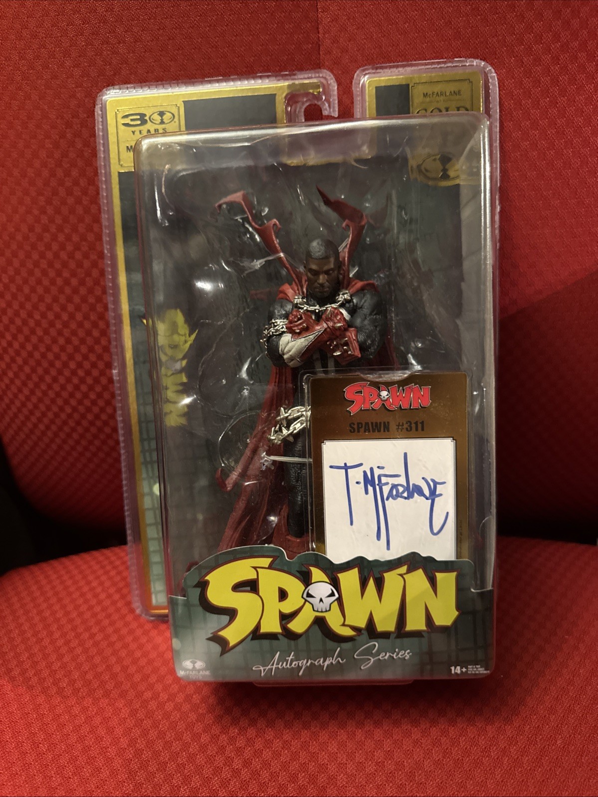 SPAWN #311 MCFARLANE TOYS GOLD LABEL AUTOGRAPH SERIES 30th ANNIVERSARY FIGURE