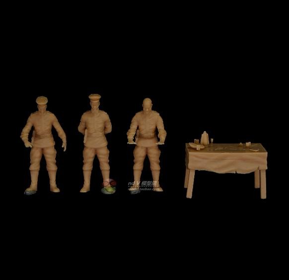 1/72 1/87 1/64 WWII Soviet Field Command Conference Finished Model 3D Printed