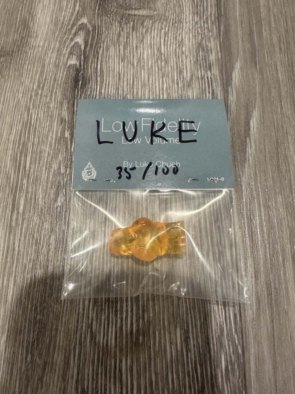 Luke Chueh – Low Fidelity Golden Hunny Bear Figure 1 inch Limited Ed of 100
