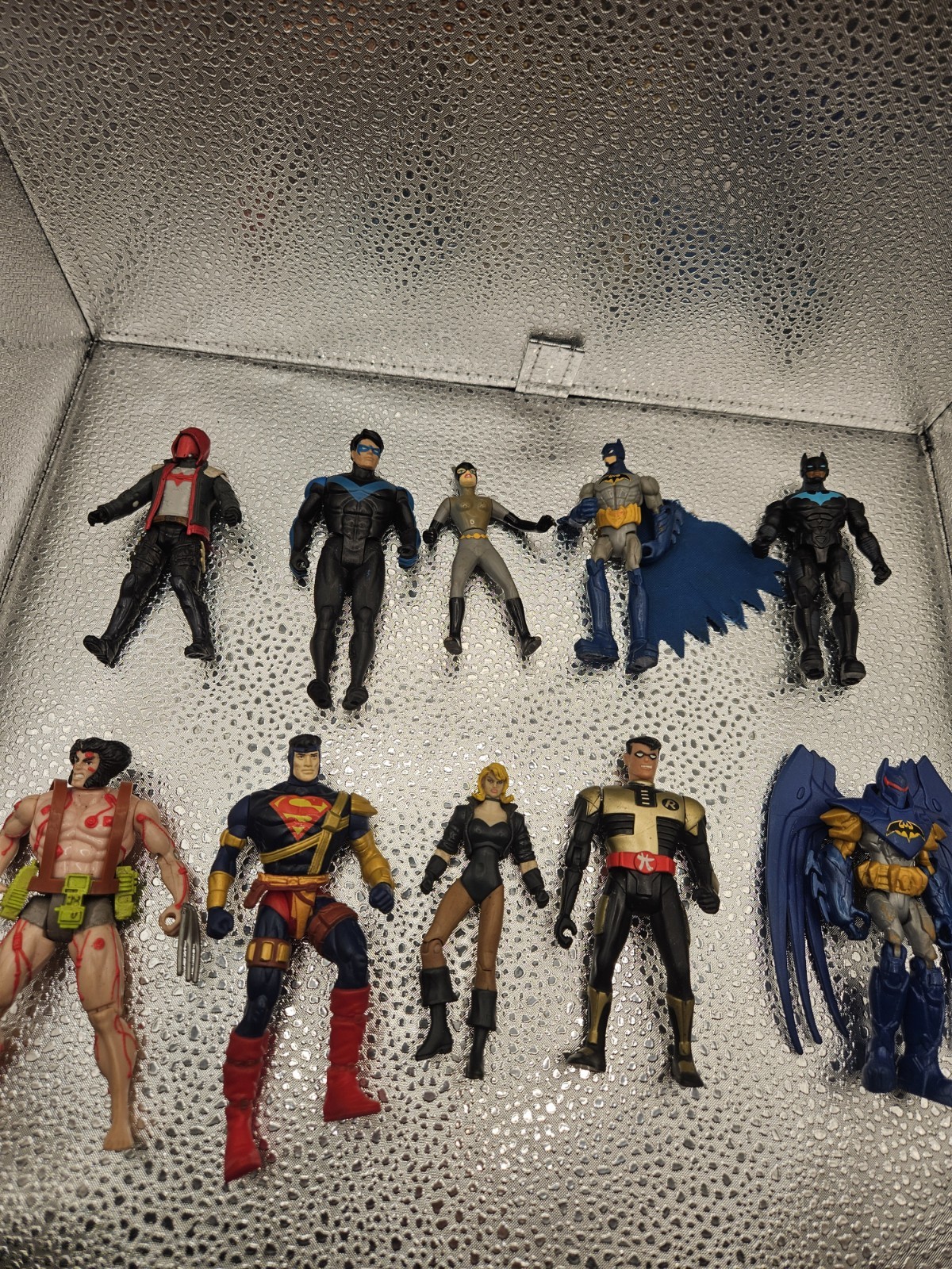 Dc/Marvel Action Figure Lot Of 10 3.5&Prime;-5&Prime; Years 1992-2023 Batman,Wolverine