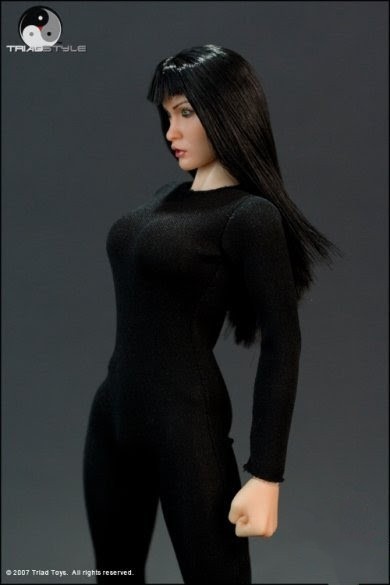 1:6 Triad Toys Female Hero Type Black Bodysuit Outfit for 12&Prime; Figures
