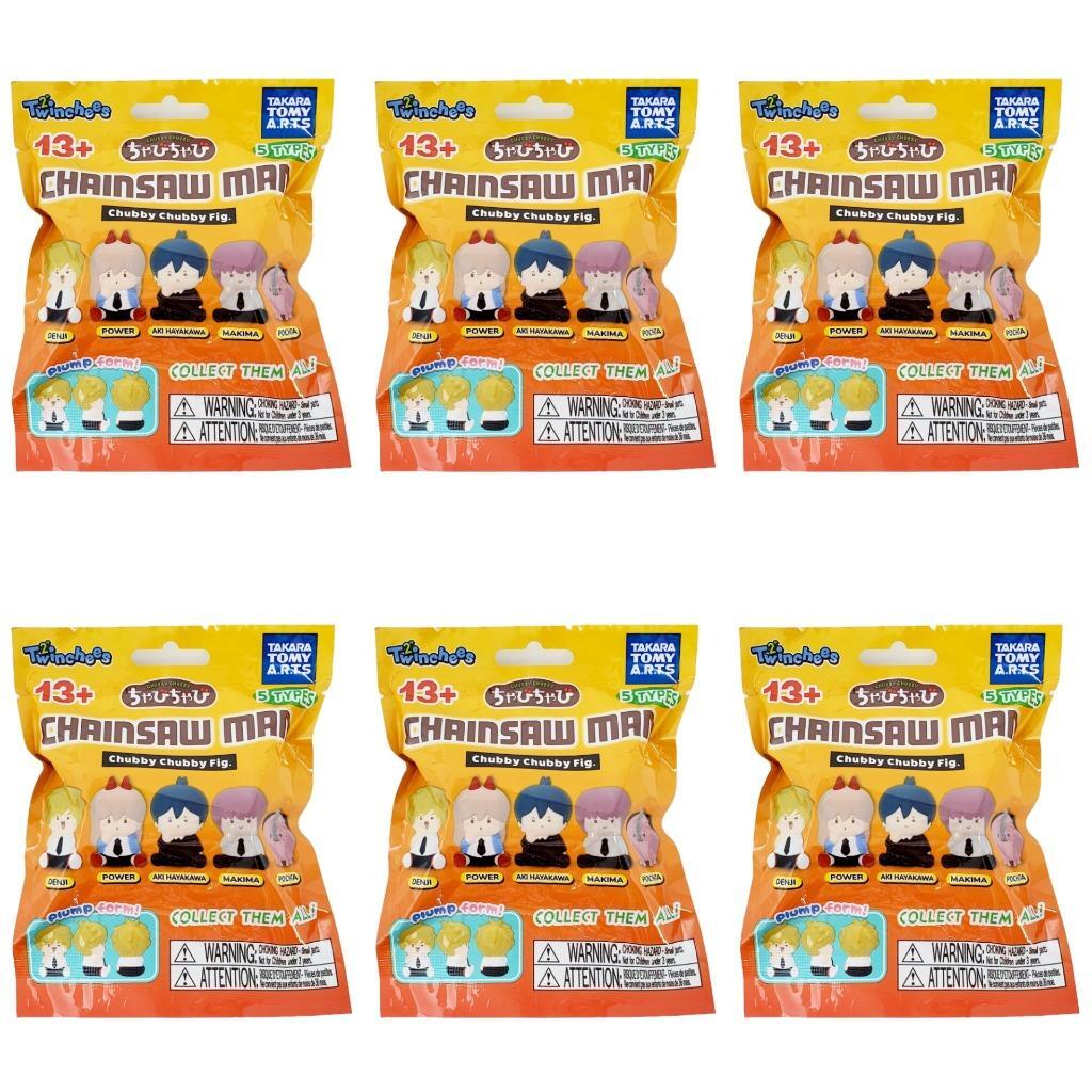 Chainsaw Man Chubby Chubby Figure 2&Prime; Twinchees – Lot of 6 Blind Bags