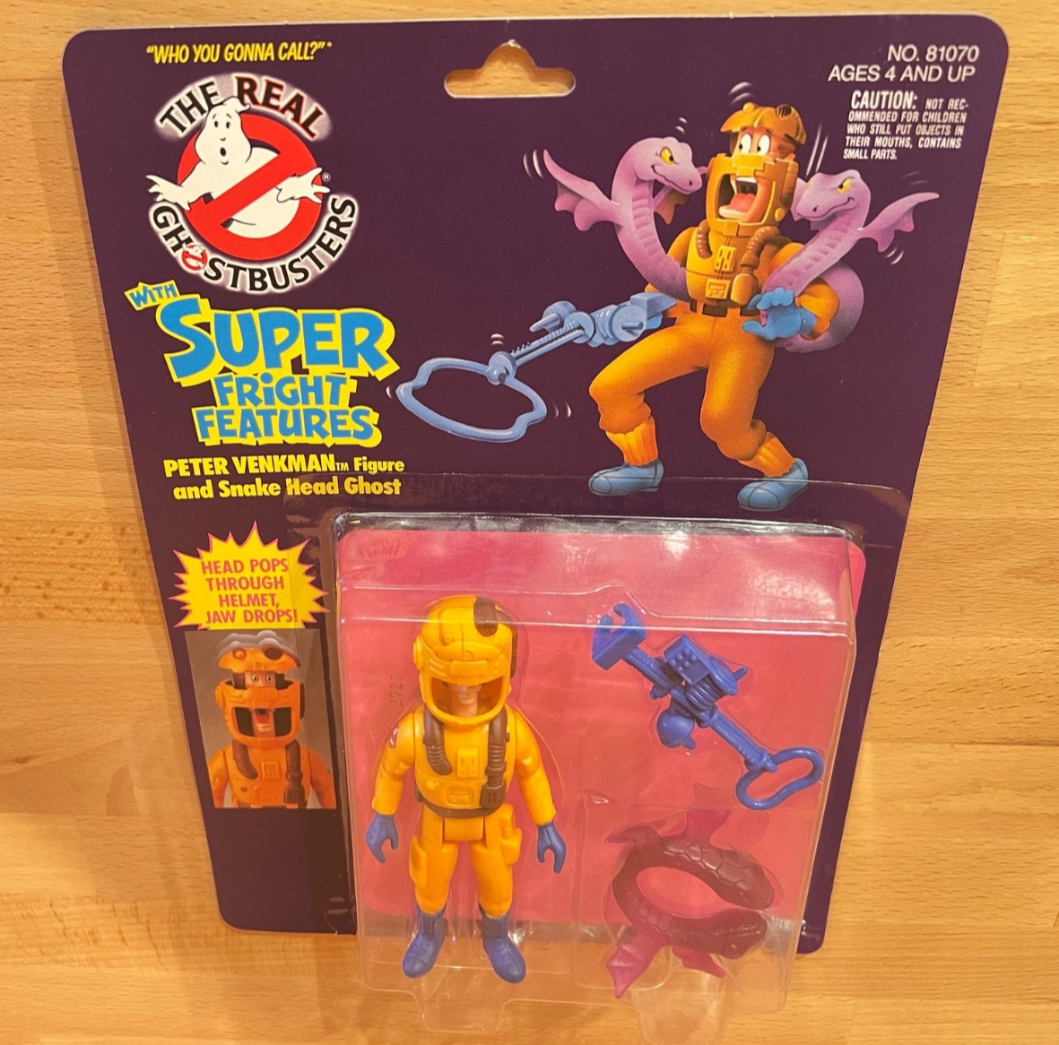 1986 The Real Ghostbusters Peter Venkman Snake Head Ghost Super Fright Features