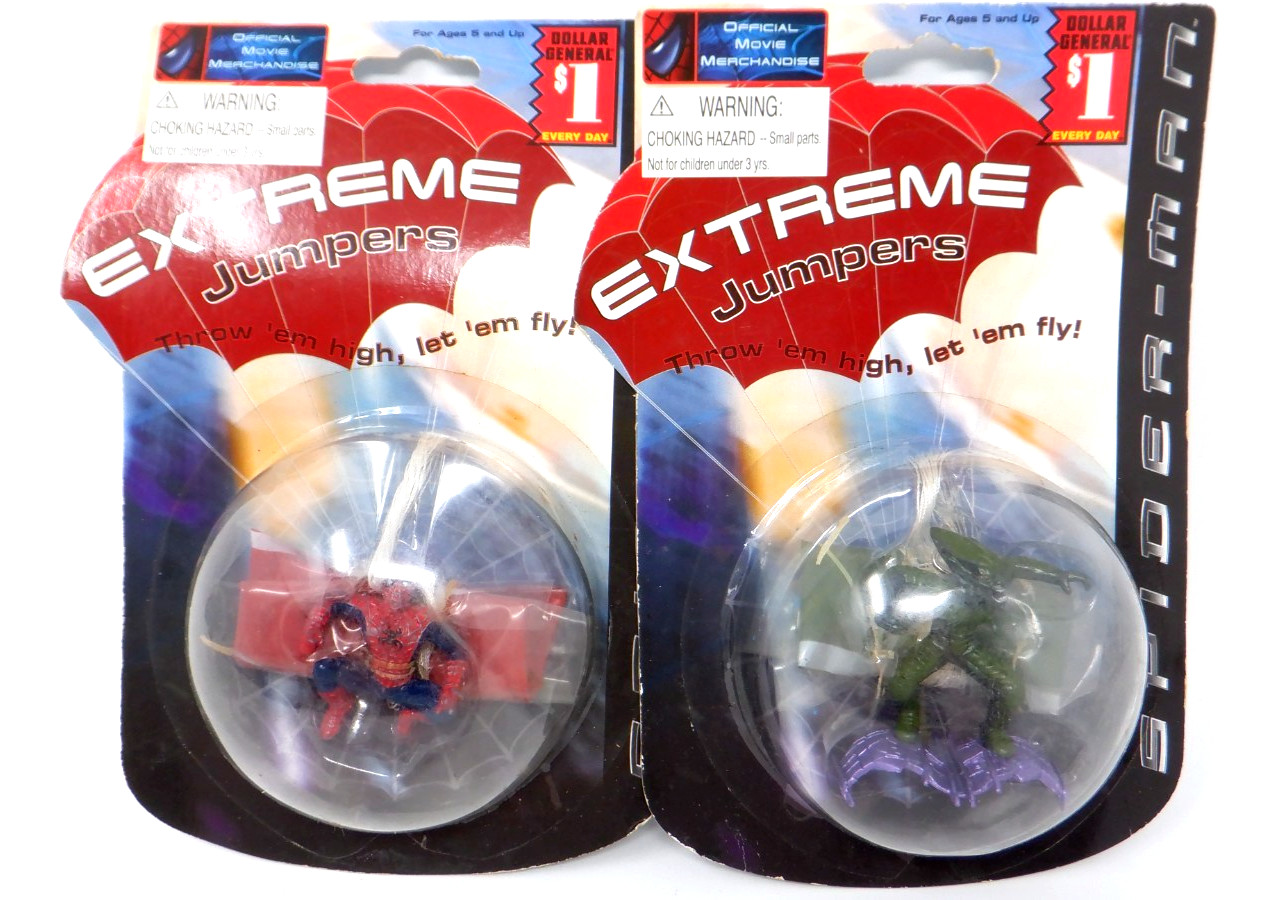 2002 Spider-Man Extreme Jumpers Spider-Man AND Green Goblin NIB