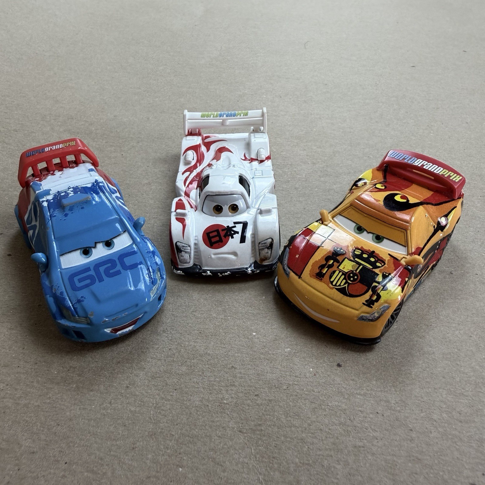 Disney Pixar Cars 2 Diecast Lot Shu Todoroki Raoul Caroule Miguel Camino Lot 3