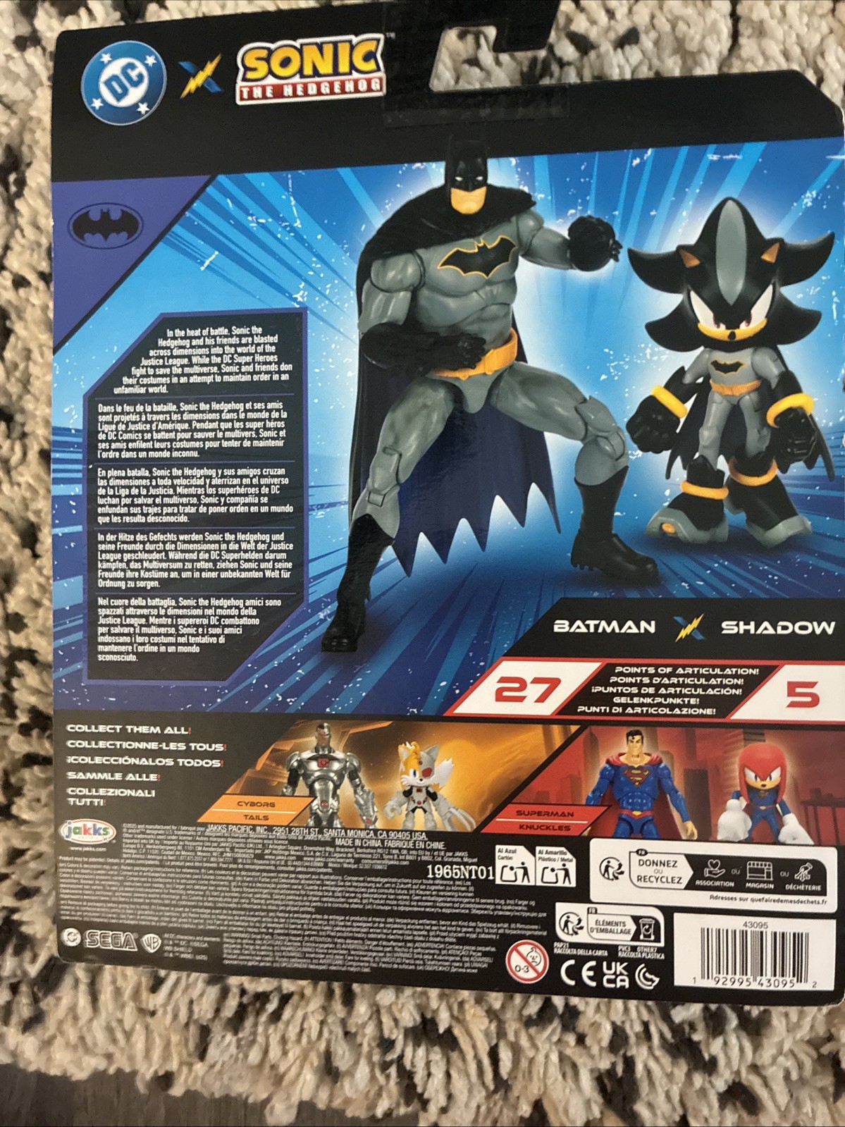 NEW Sonic X DC Action Figure Multipack – 2.5 inch Shadow and 5 inch Batman