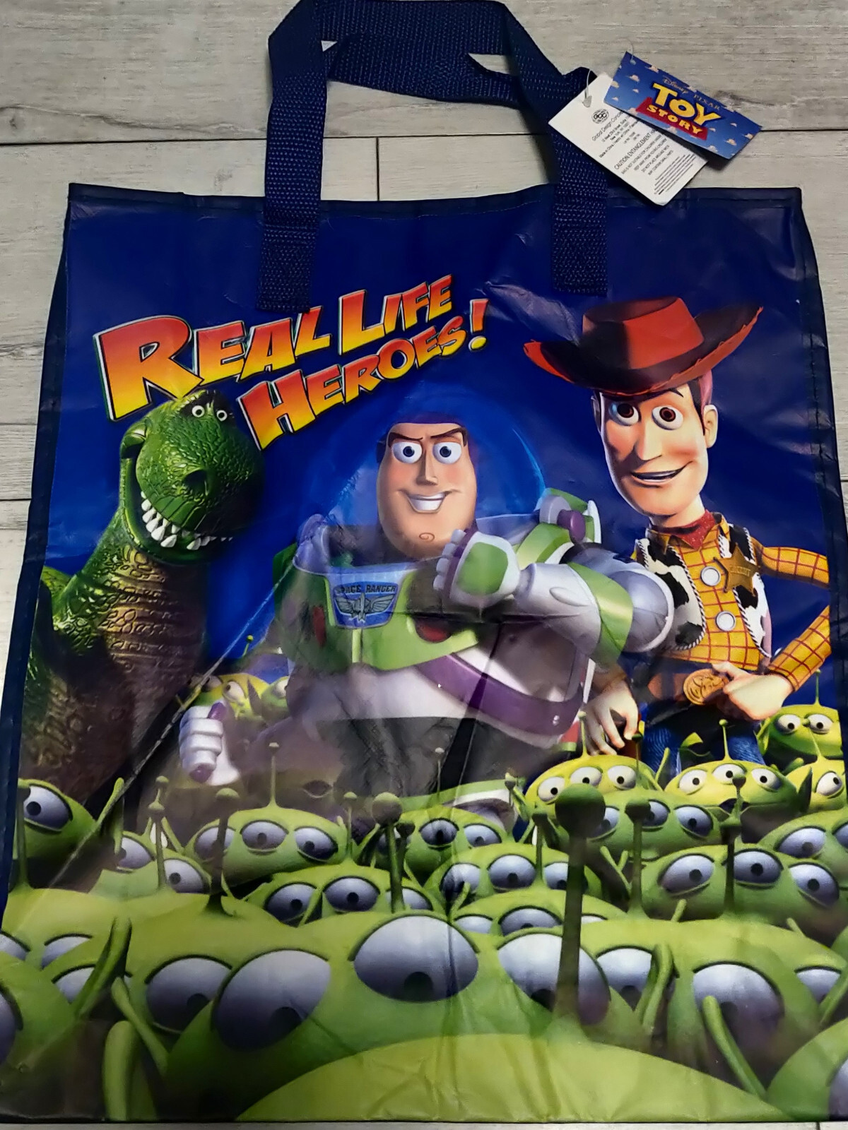NWT Toy Story Real Life Heroes Reusable Large Tote Bag 13&Prime;x15.5&Prime; / Gift Bag