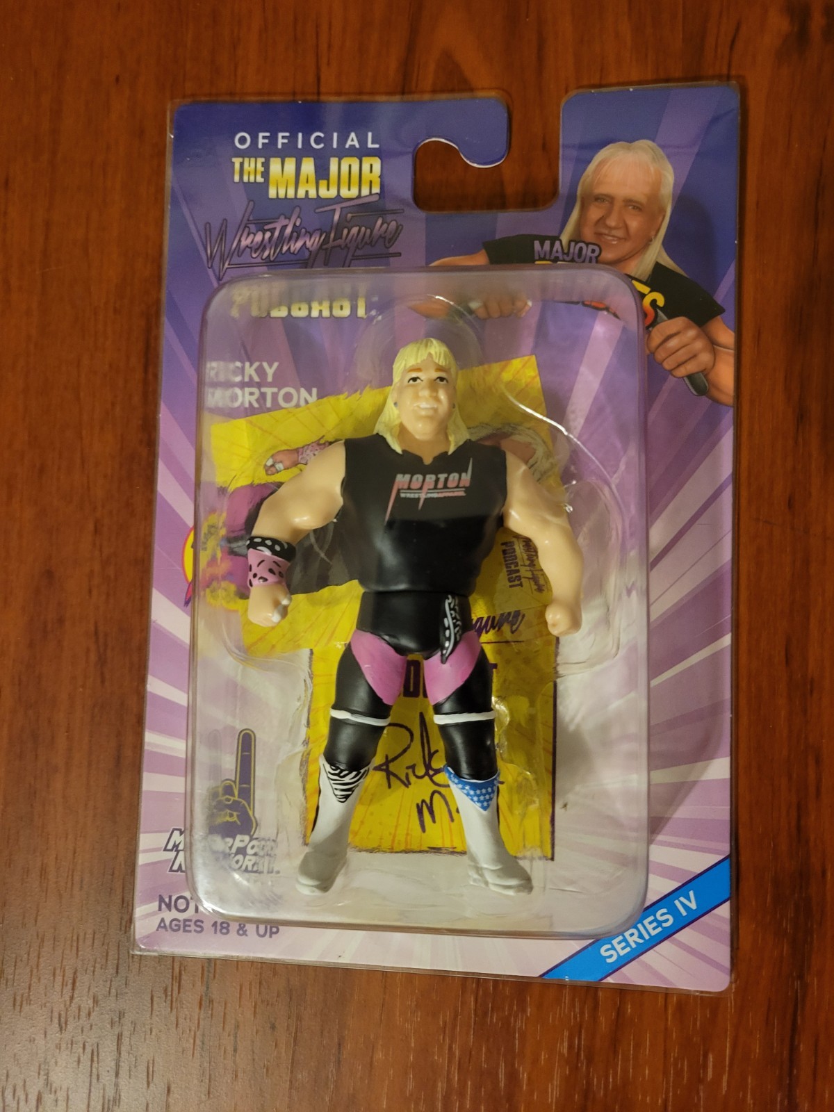 Major Wrestling Figure Podcast Ricky Morton Figure Bendies + autographed 8×10