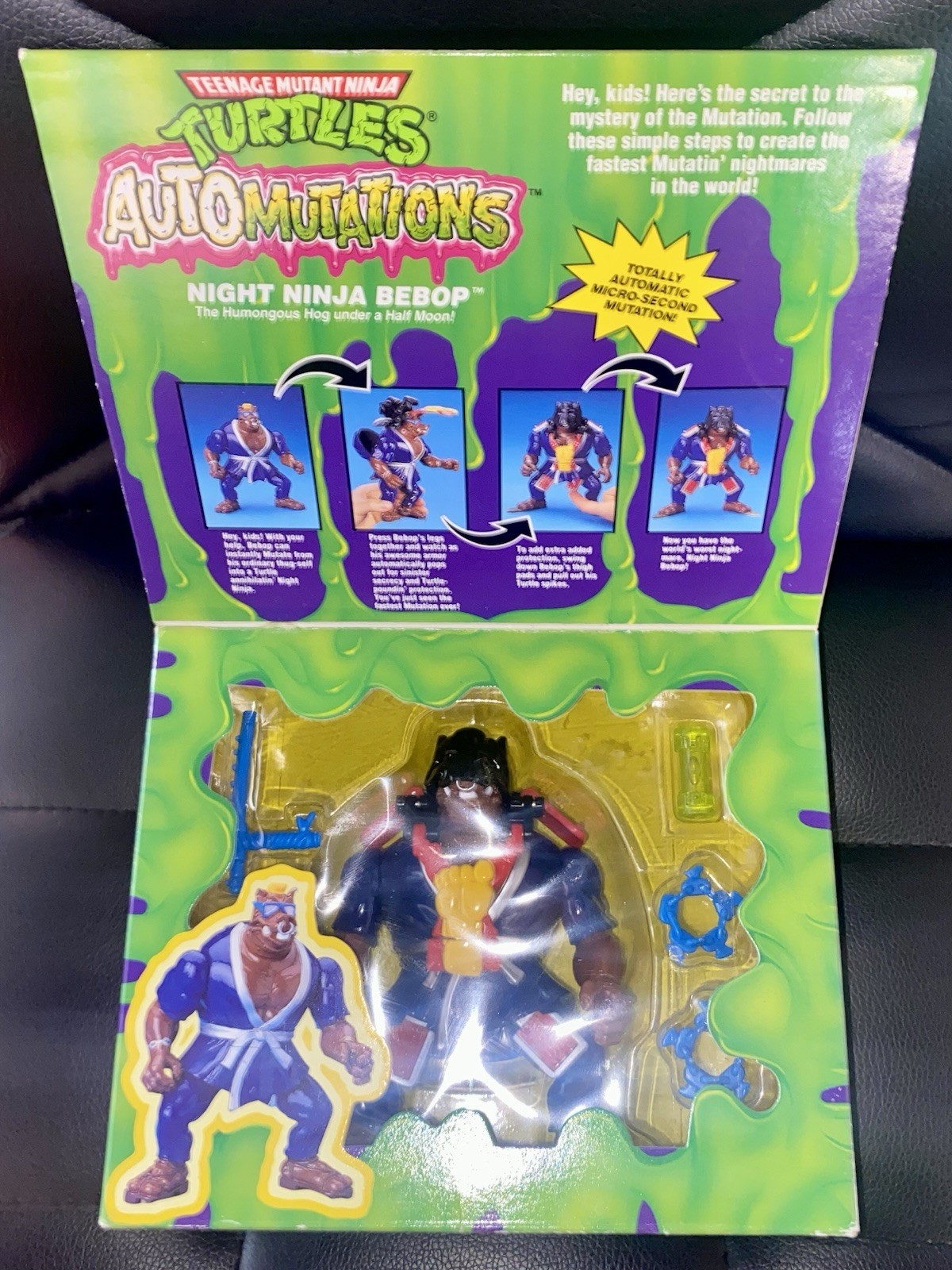 Teenage Mutant Ninja Turtles 1998 Night Ninja Bebop Automutations TMNT Playmates