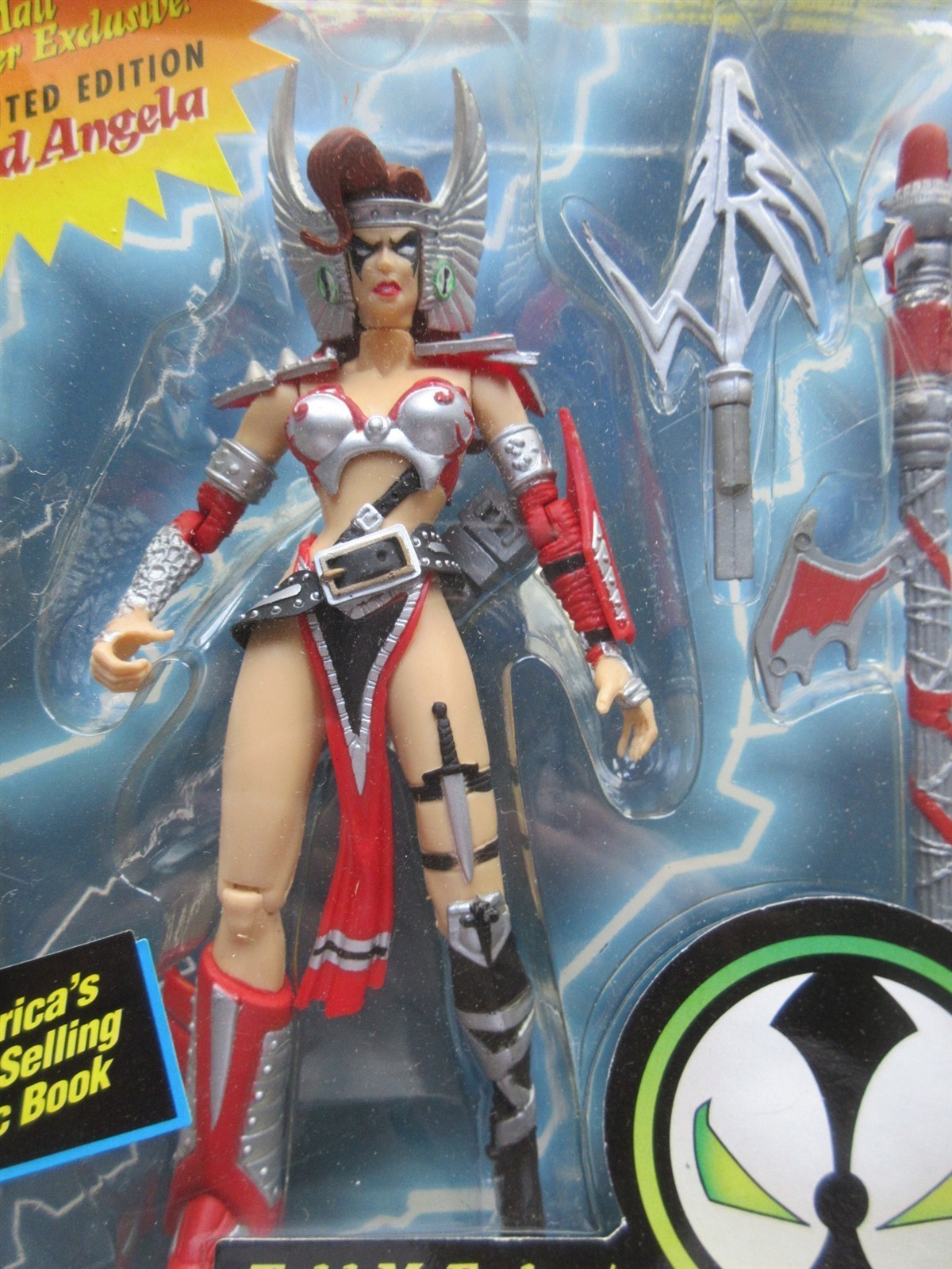 1995 McFarlane Spawn Deluxe Edition Red Angela 6&Prime; Figure New Sealed