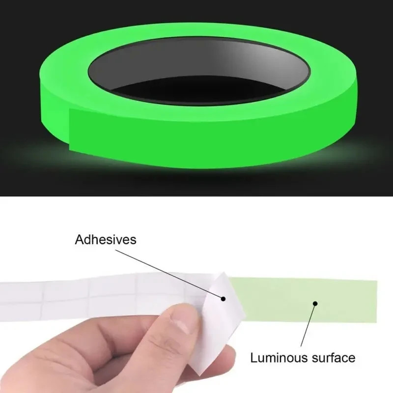 Self-Adhesive Luminous Glow in Dark Safety Tape Fluorescent Warning Strip